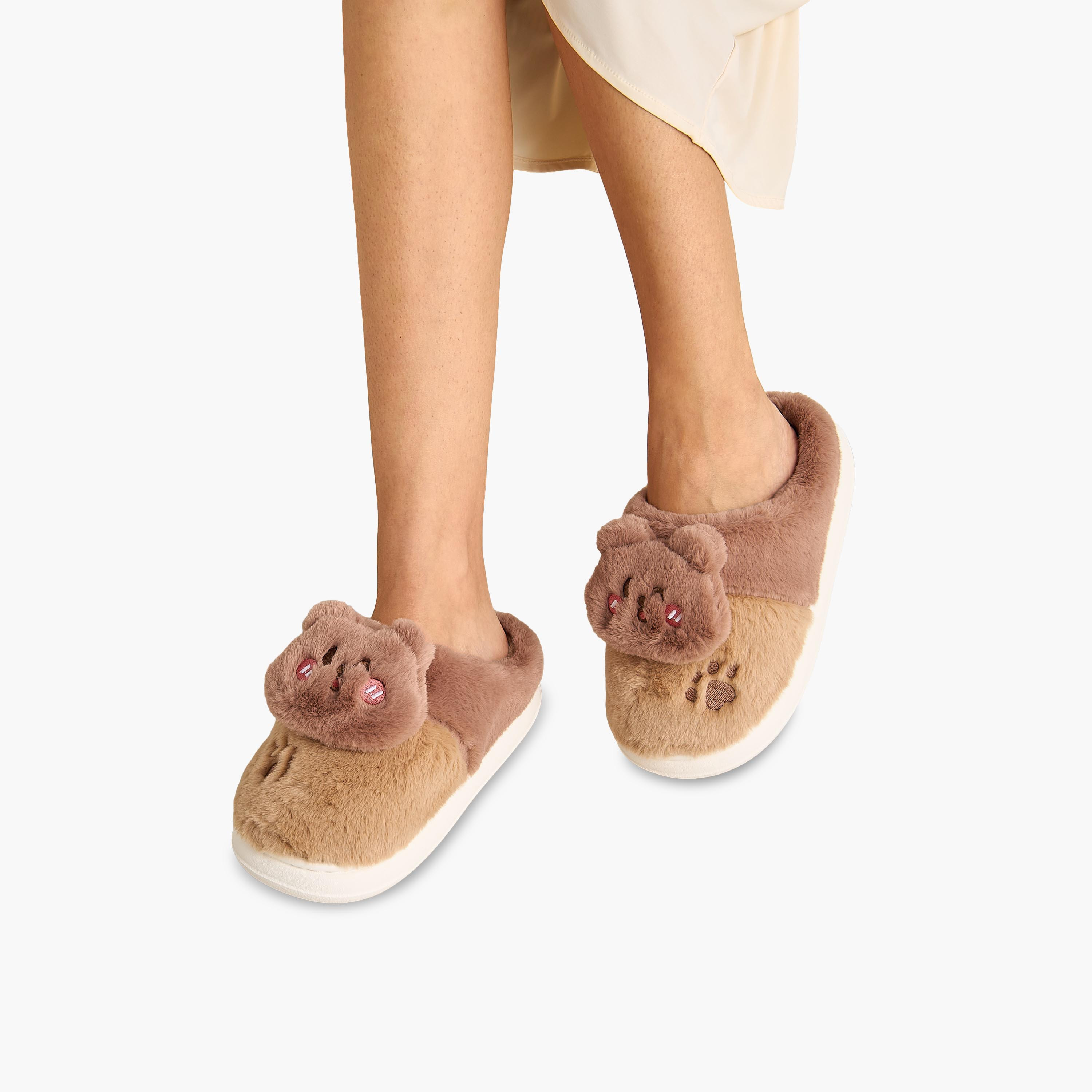 شبشب ميول غرفة نوم فرو بتصميم دب للبنات-girls-shoes-flipflopsandslides-image-4