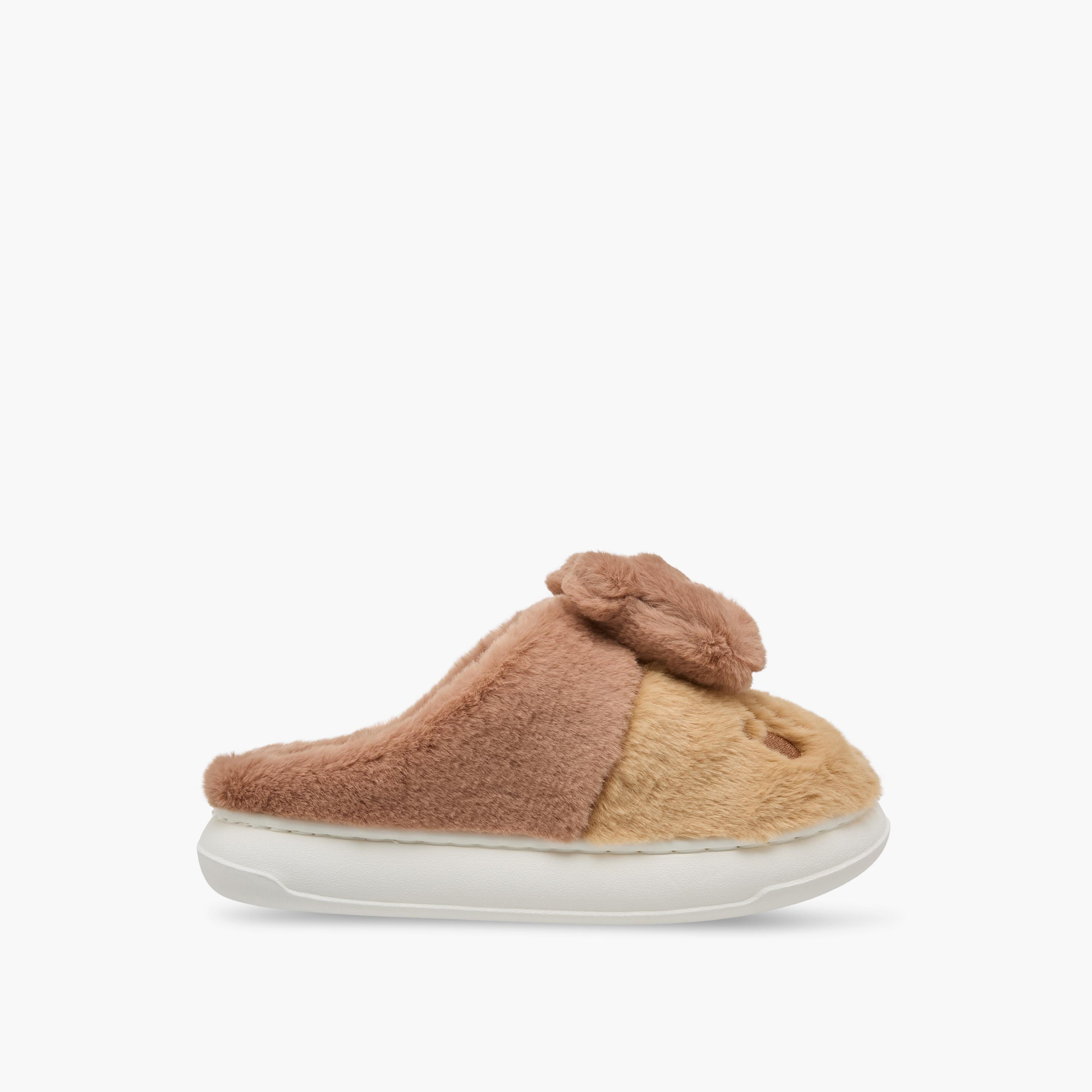 شبشب ميول غرفة نوم فرو بتصميم دب للبنات-girls-shoes-flipflopsandslides-image-3