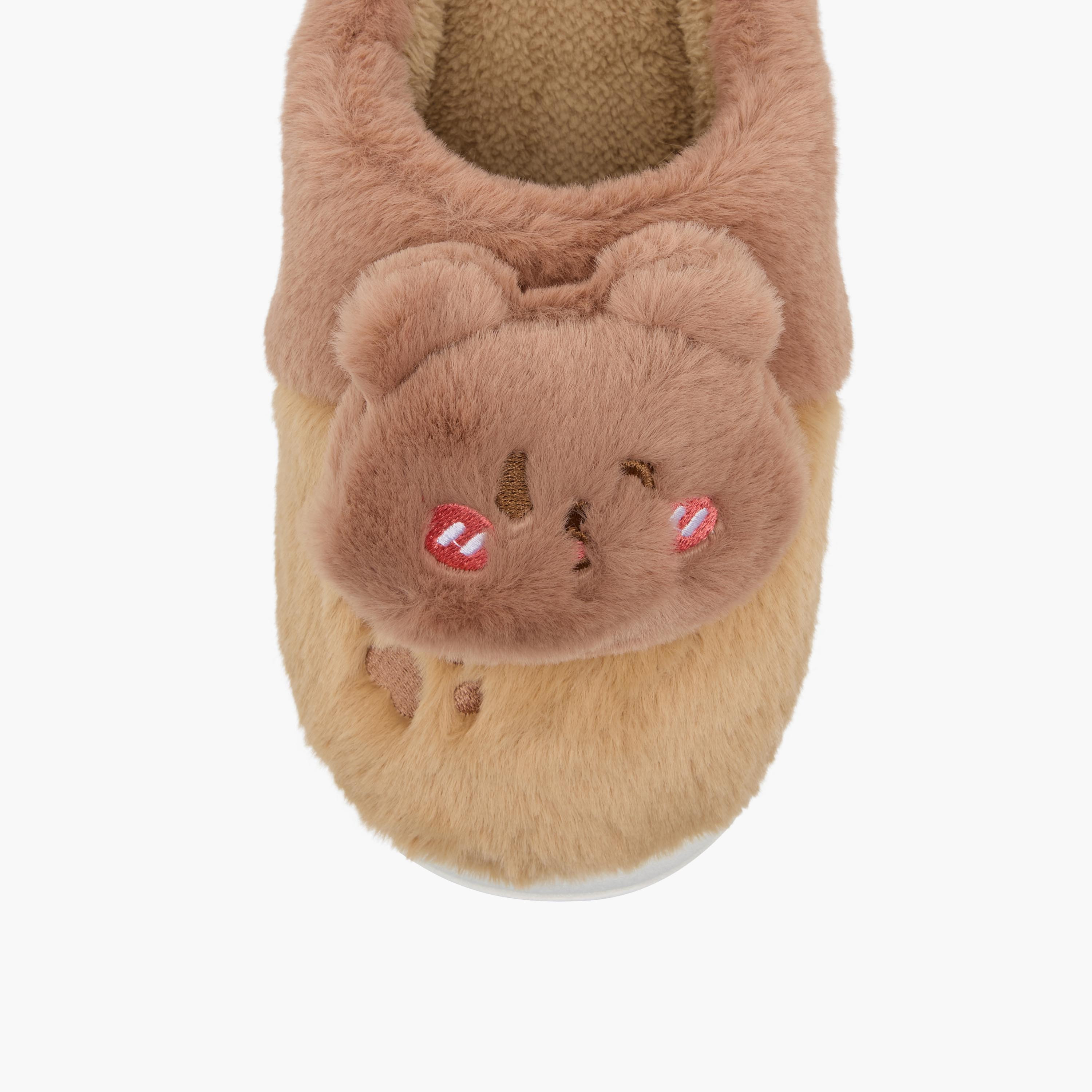 شبشب ميول غرفة نوم فرو بتصميم دب للبنات-girls-shoes-flipflopsandslides-image-2