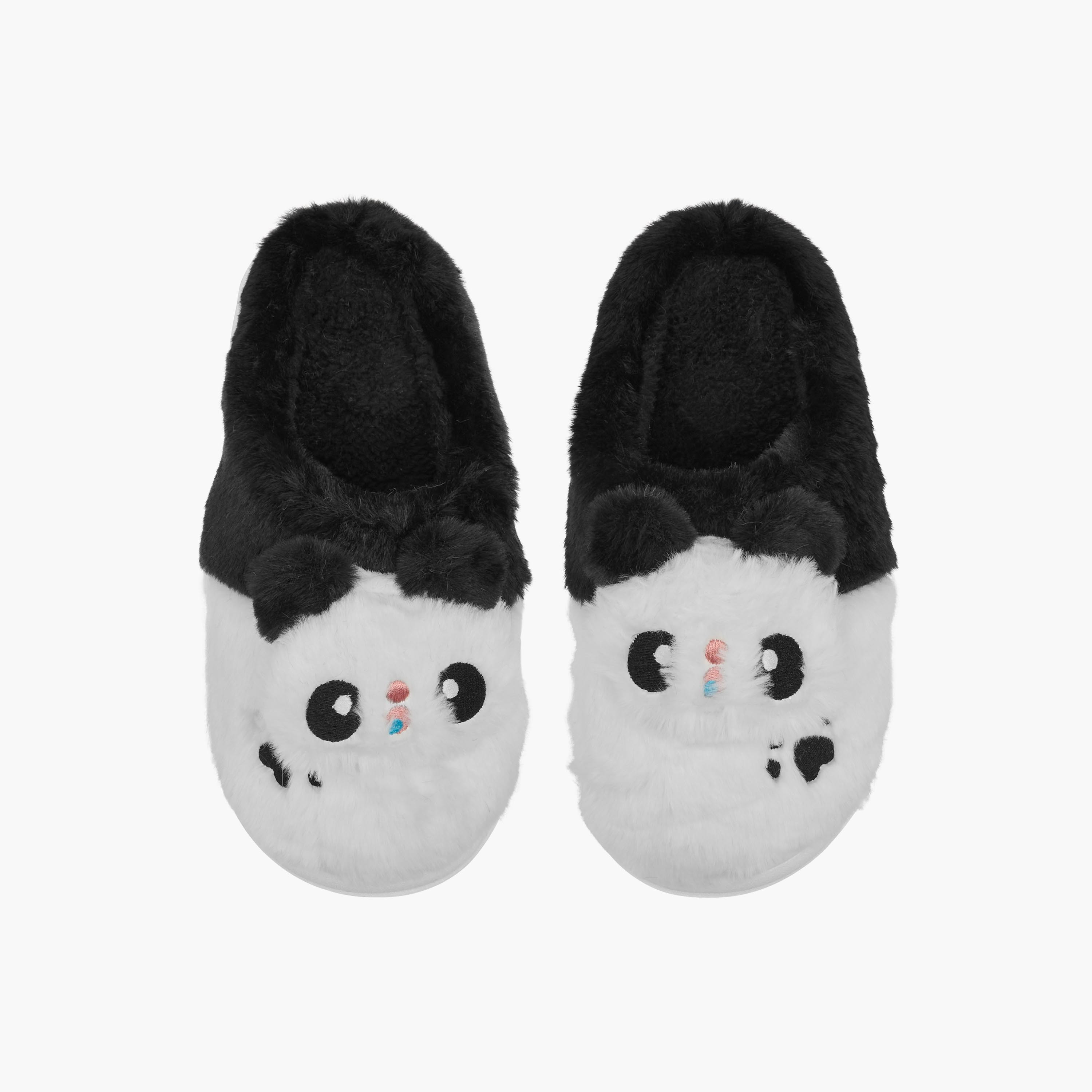 Girls Panda Plush Bedroom Mules-girls-shoes-flipflopsandslides-image-1
