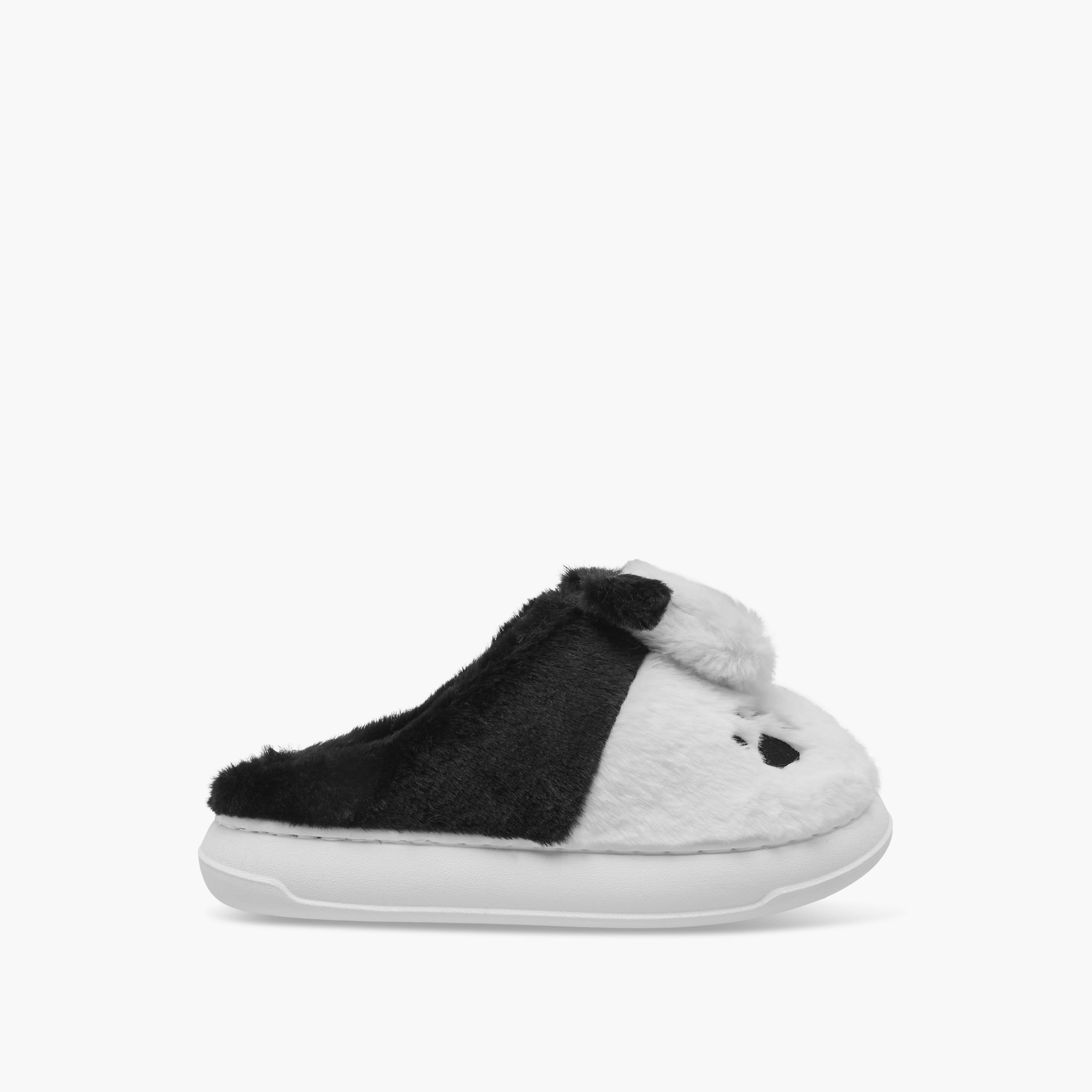 Girls Panda Plush Bedroom Mules-girls-shoes-flipflopsandslides-image-3