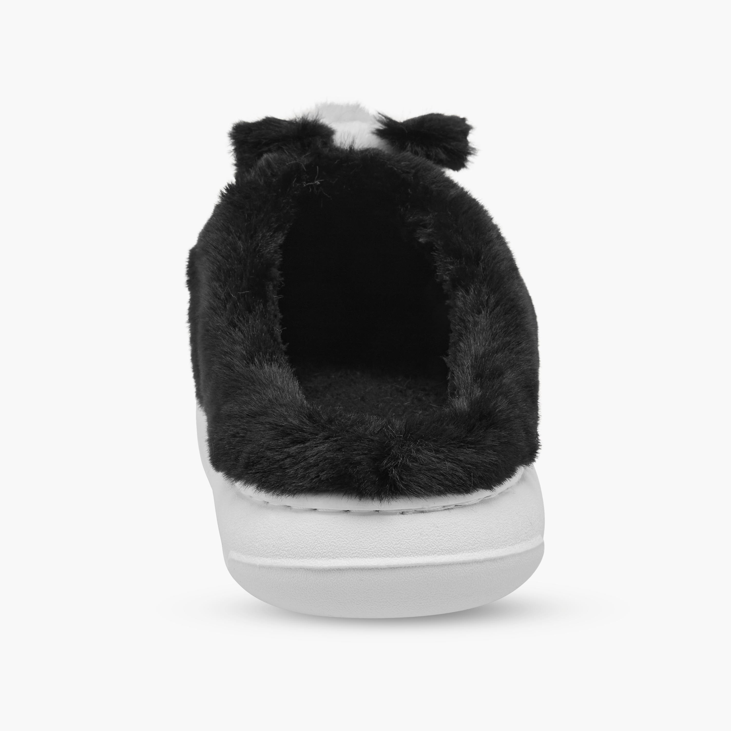 Girls Panda Plush Bedroom Mules-girls-shoes-flipflopsandslides-image-5