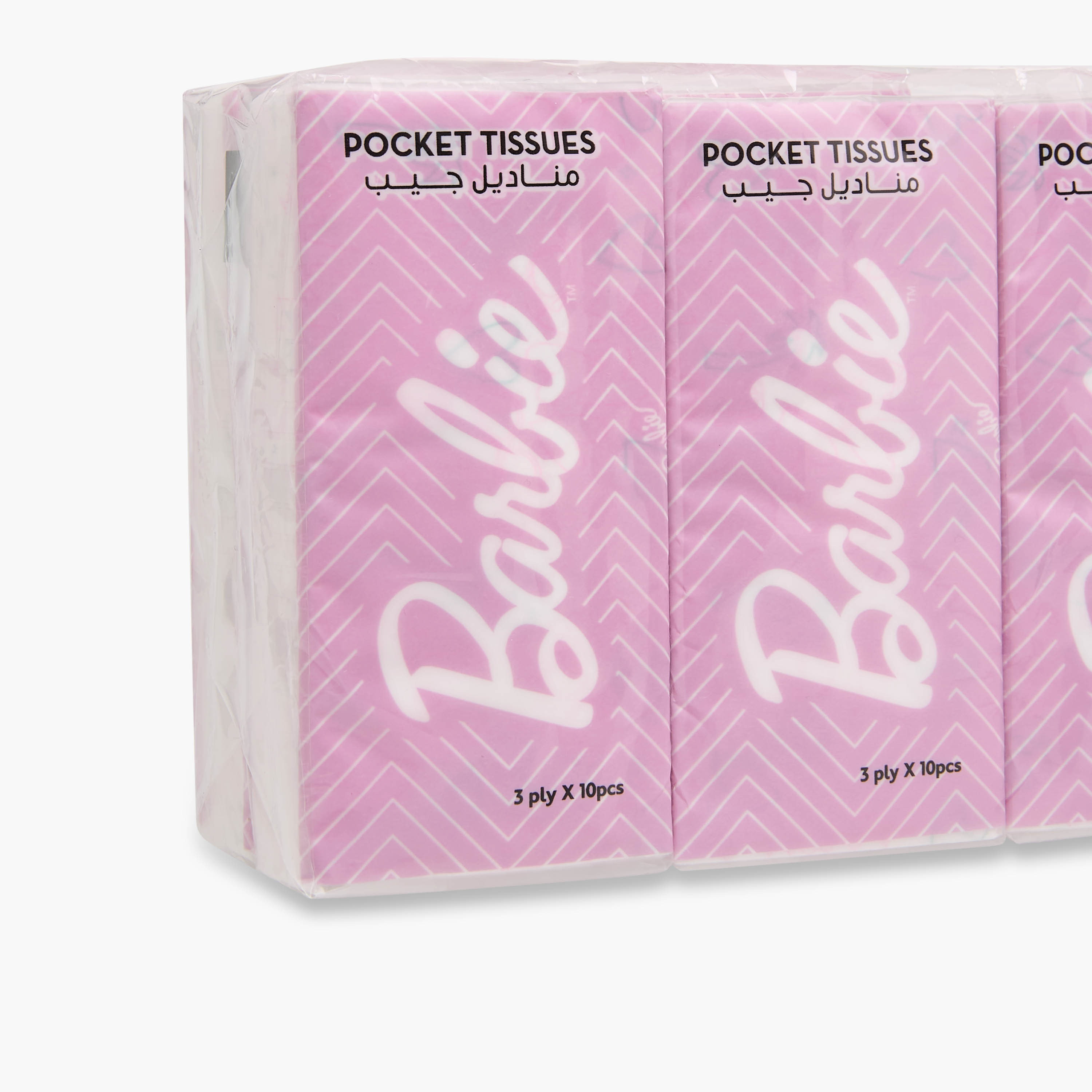 مناديل جيب بطبعات باربي عبوة من 10-school-stationery-accessories-image-2