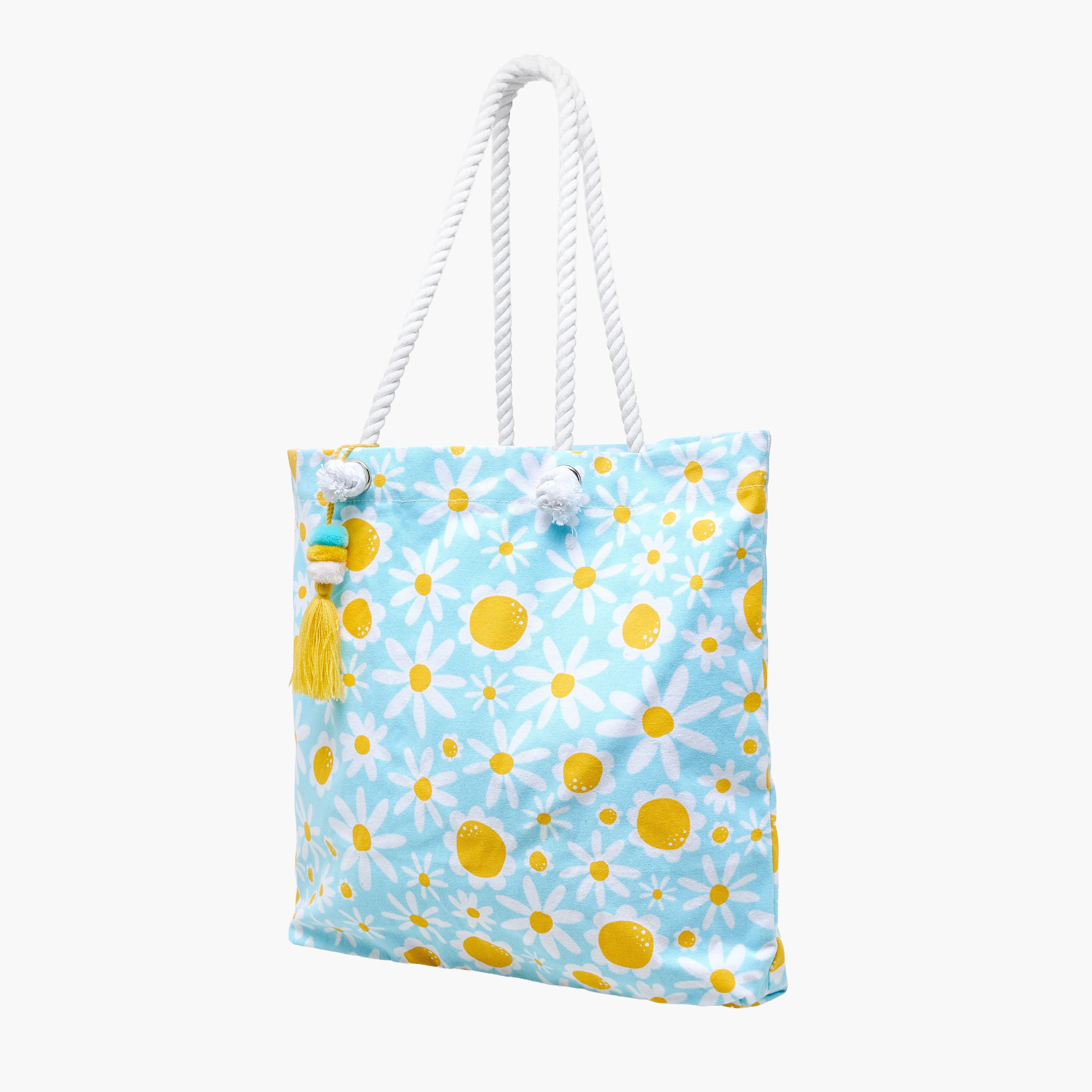 Daisy Print Tote Bag with Double Handle-women-bagsandwallets-handbags-image-3