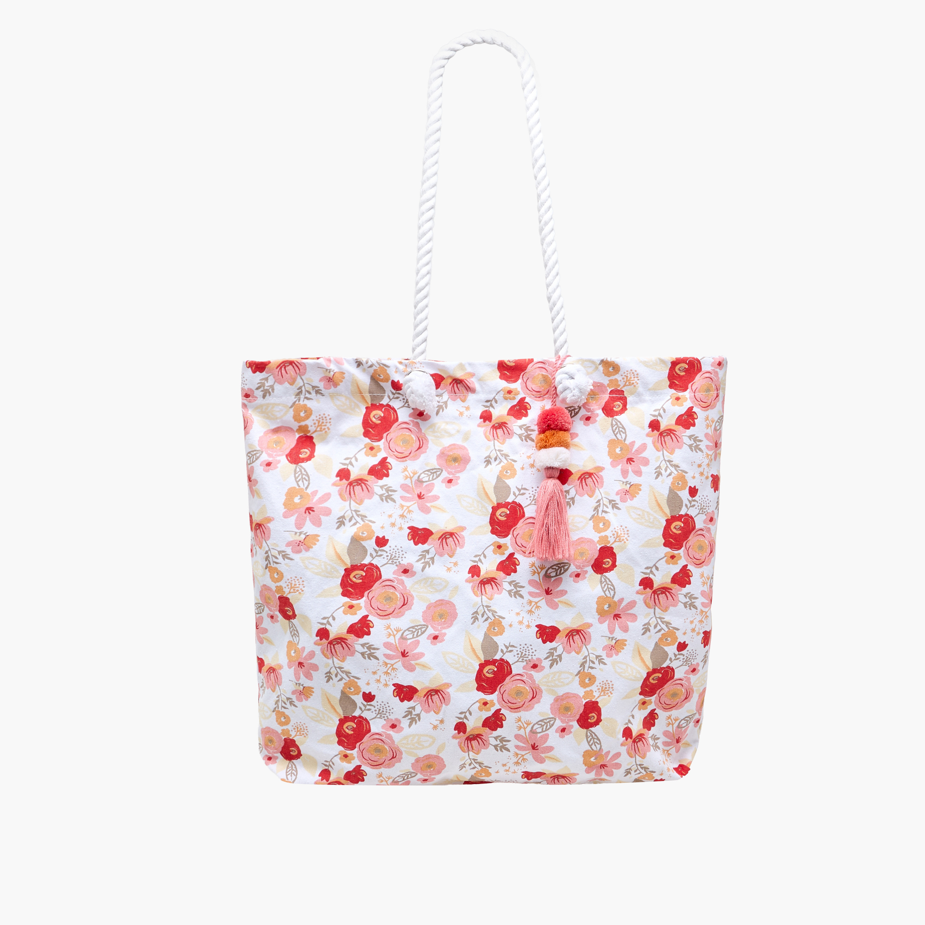 Floral Print Tote Bag with Double Handle-women-bagsandwallets-handbags-image-1