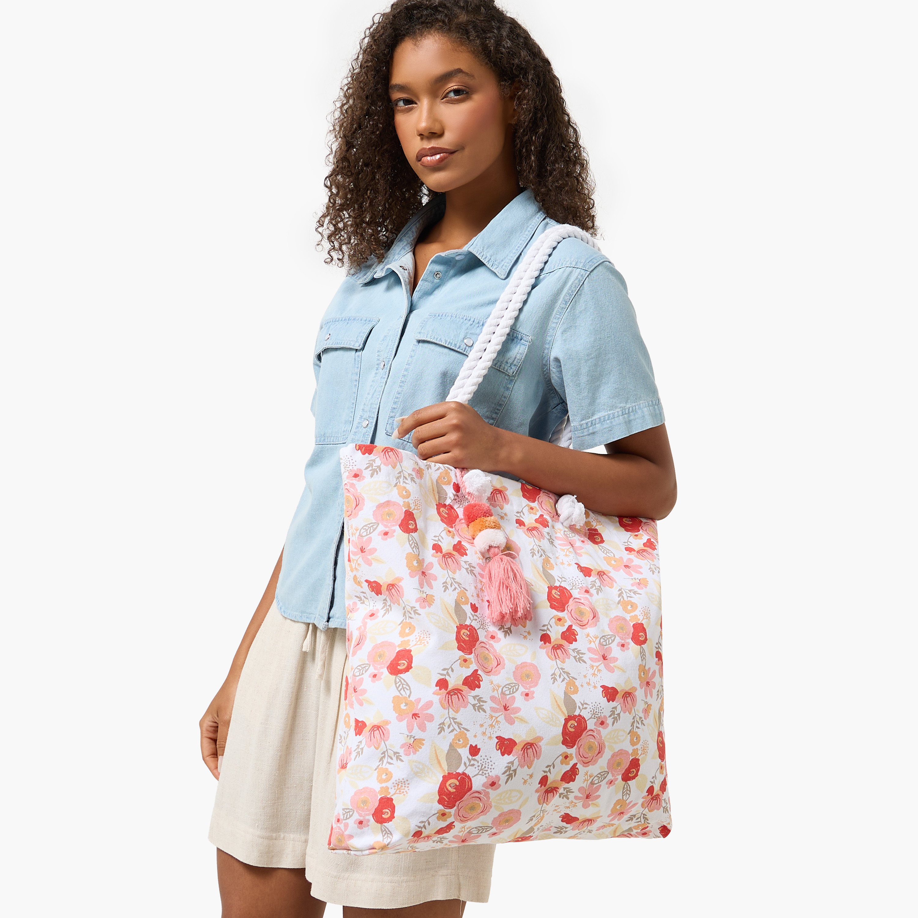 Floral Print Tote Bag with Double Handle-women-bagsandwallets-handbags-image-2