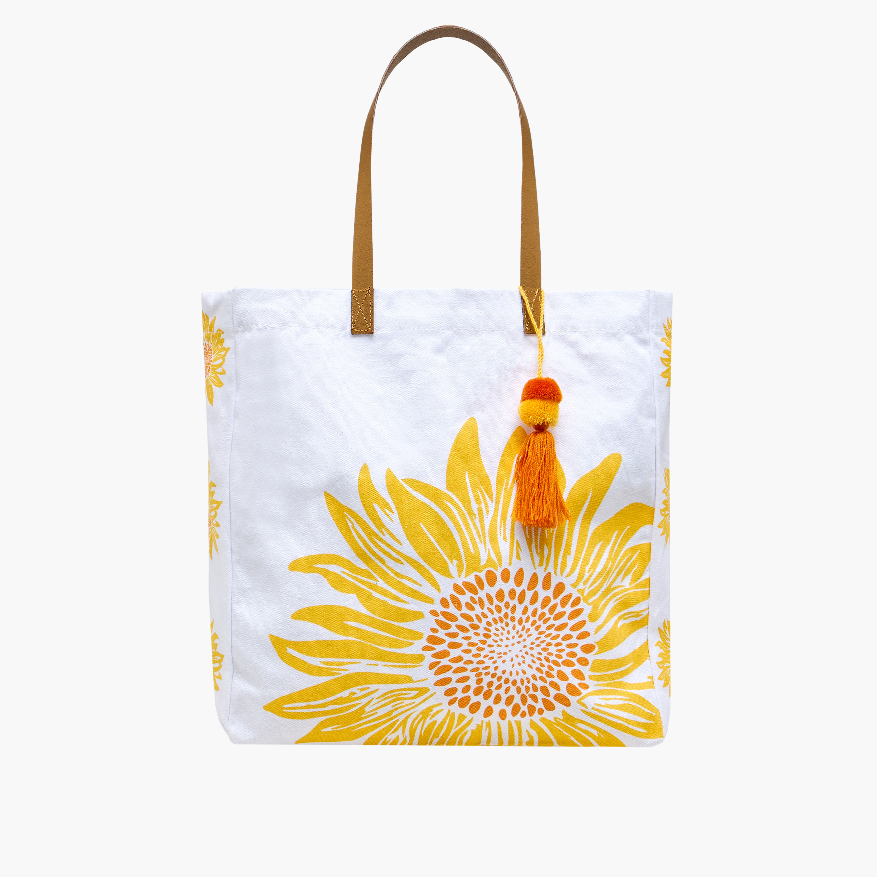 Sunflower Print Tote Bag with Double Handle-women-bagsandwallets-handbags-image-1