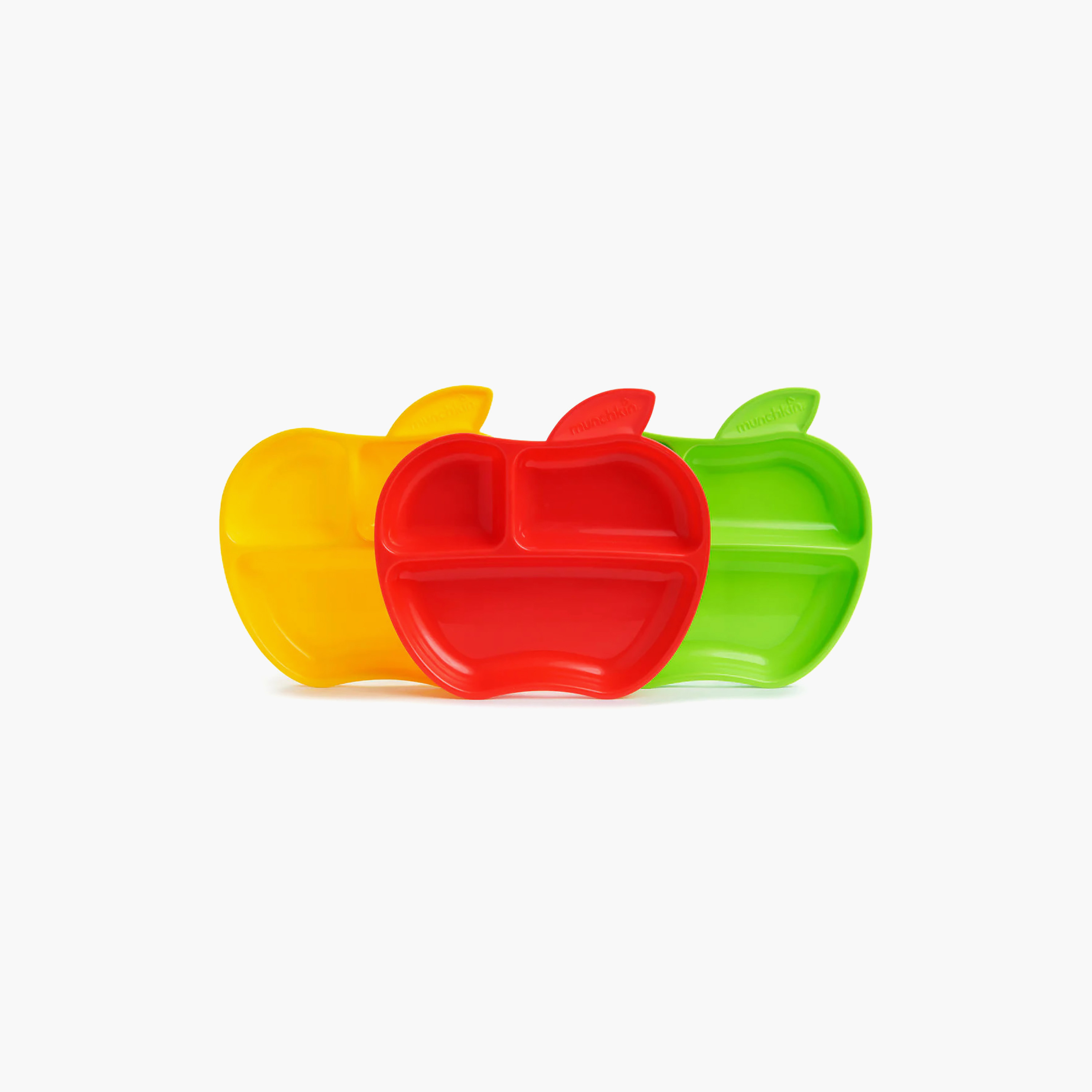 Pack of 3 Munchkin Divided Plate, Apple Shape-baby-feeding-mealtimeessentials-image-4