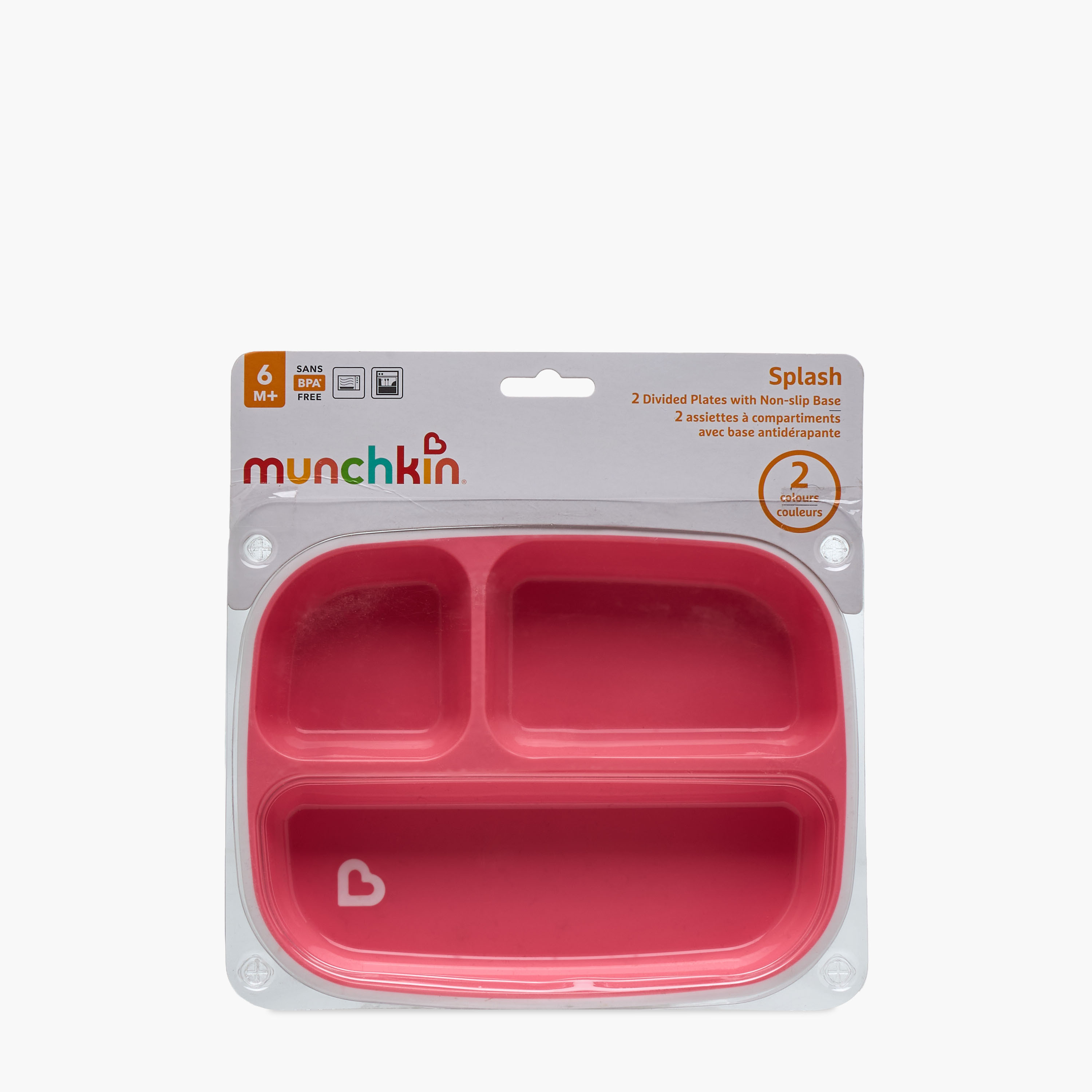 Pack of 2 Munchkin Divided Plate, Non-Slip Base-baby-feeding-mealtimeessentials-image-9