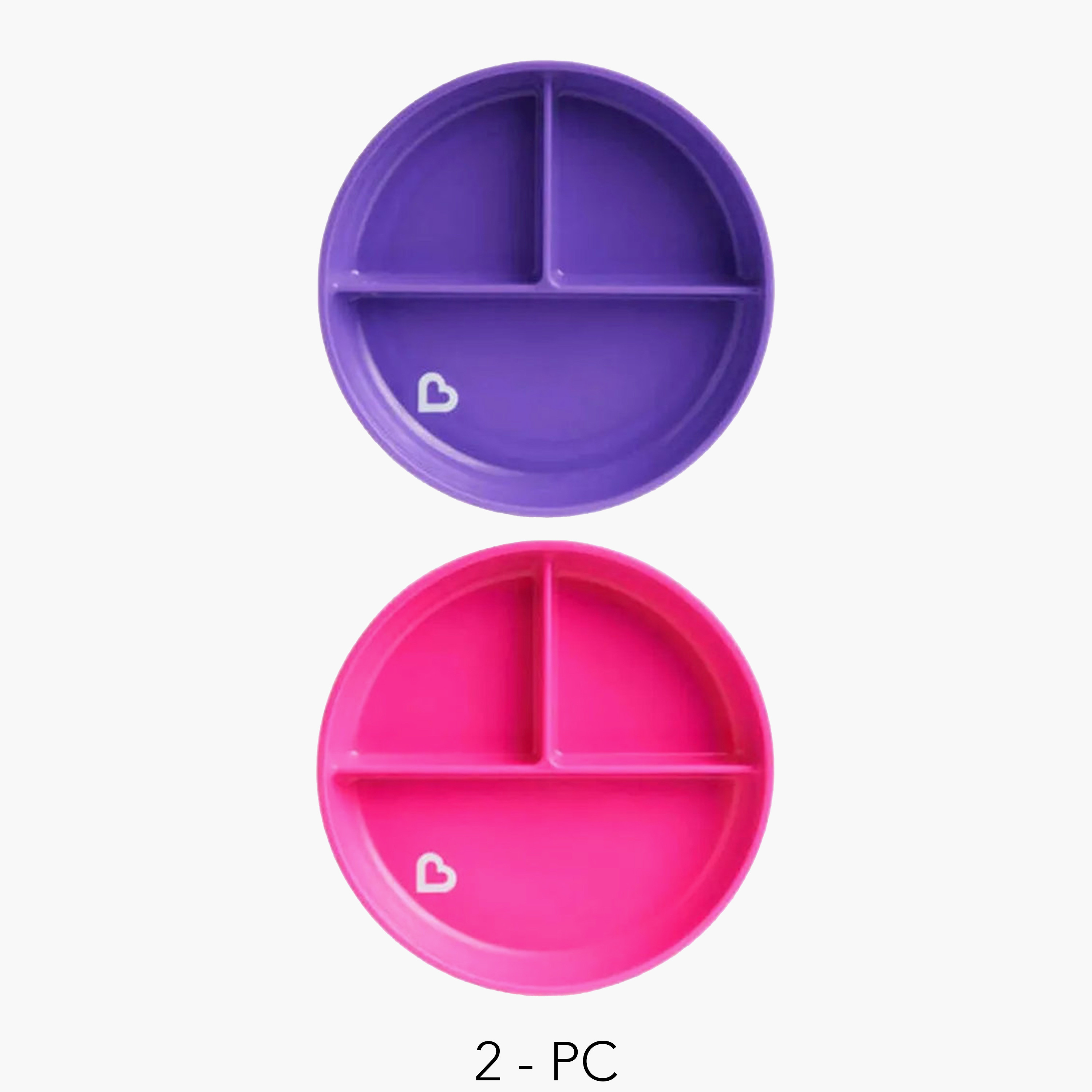 Pack of 2 Munchkin Section Plates, Suction Base-baby-feeding-mealtimeessentials-image-1