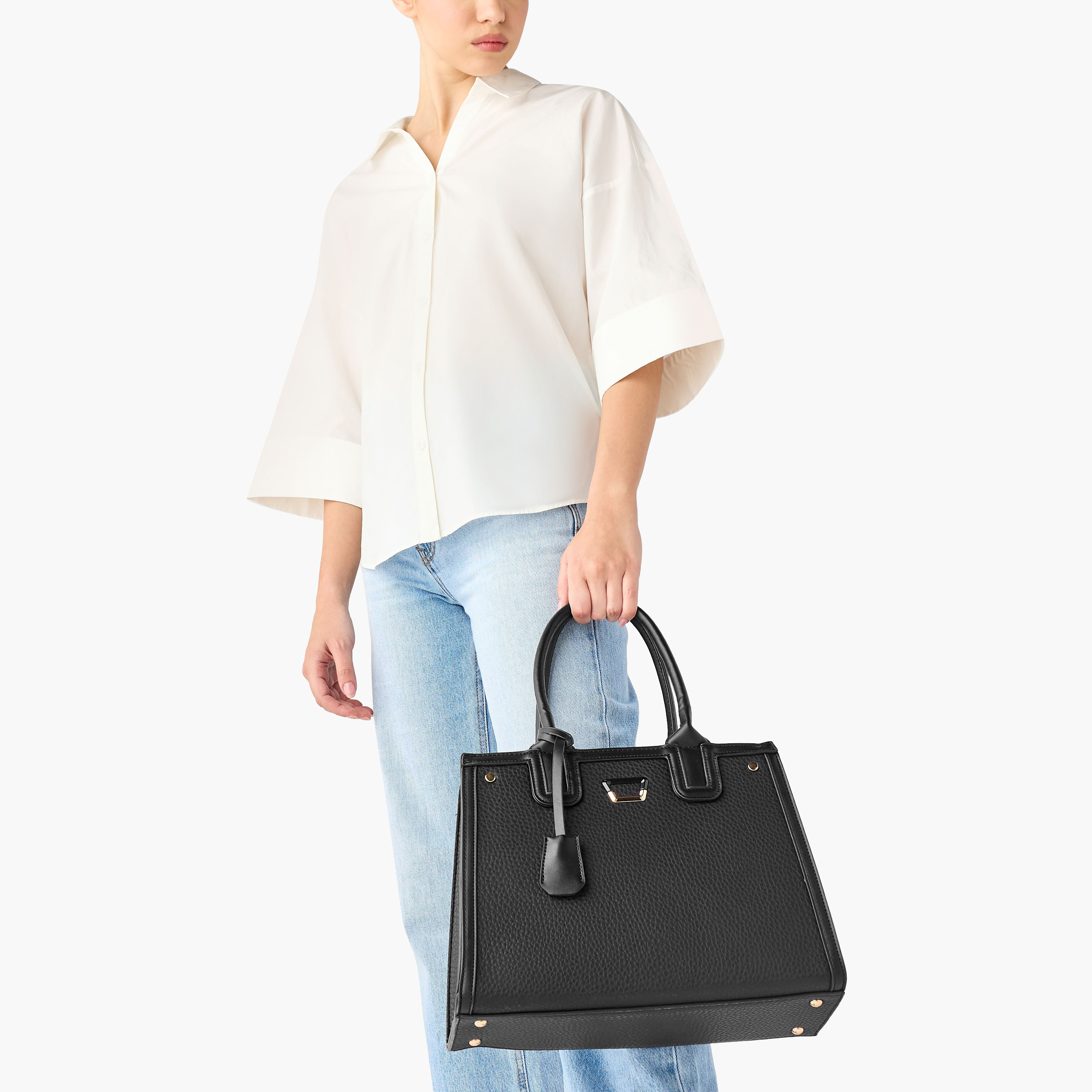 Sasha Textured Tote Bag with Crossbody Bag and Zip Around Wallet-women-bagsandwallets-handbags-image-2