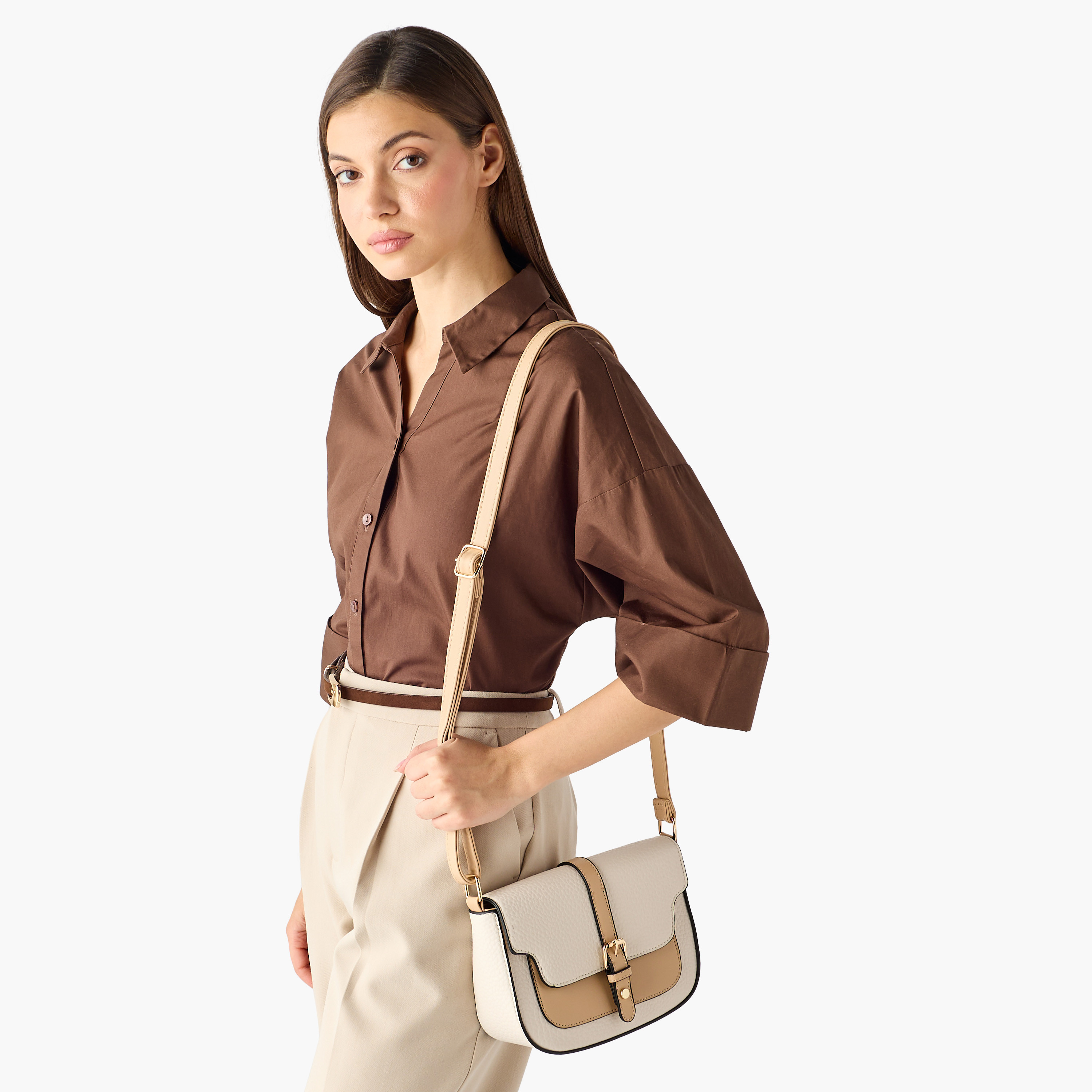 شنطة توتي بارزة الملمس مع شنطة كروس بودي ومحفظة بسحاب من ساشا-women-bagsandwallets-handbags-image-12