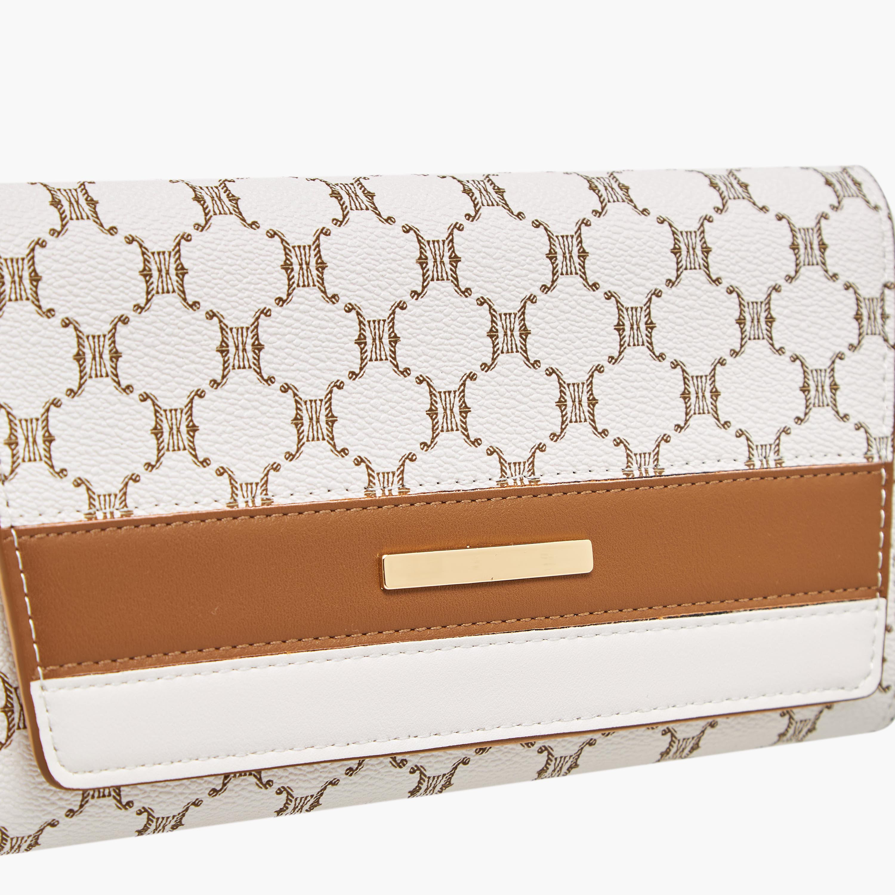 Sasha Kodes Monogram Print Crossbody Bag with Chain Strap-women-bagsandwallets-handbags-image-5