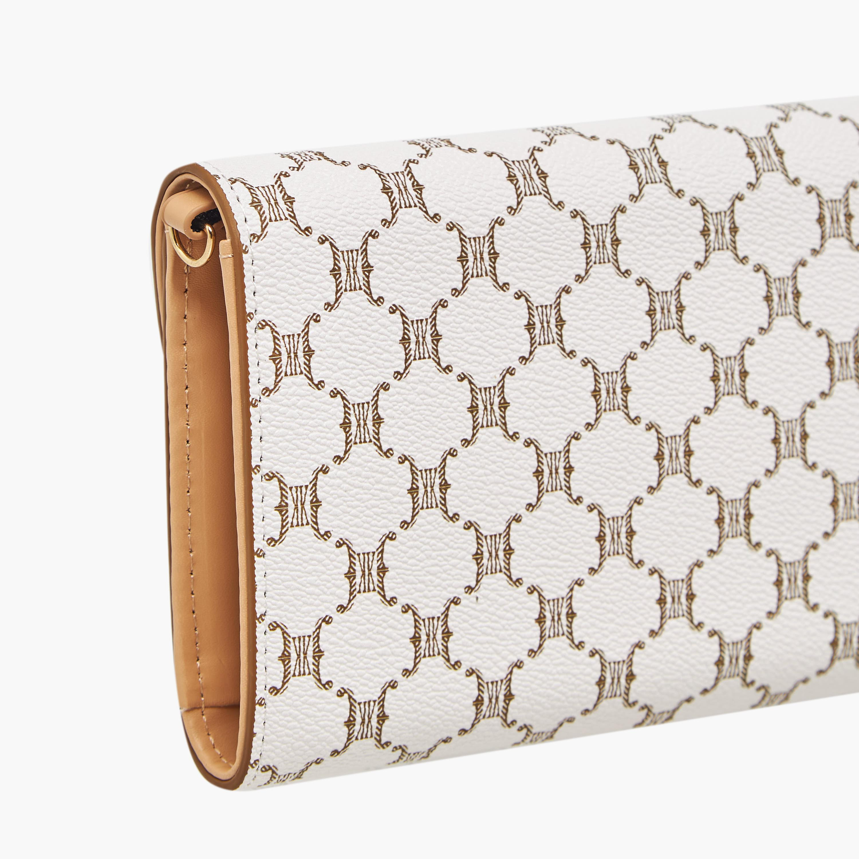 Sasha Kodes Monogram Print Crossbody Bag with Chain Strap-women-bagsandwallets-handbags-image-6