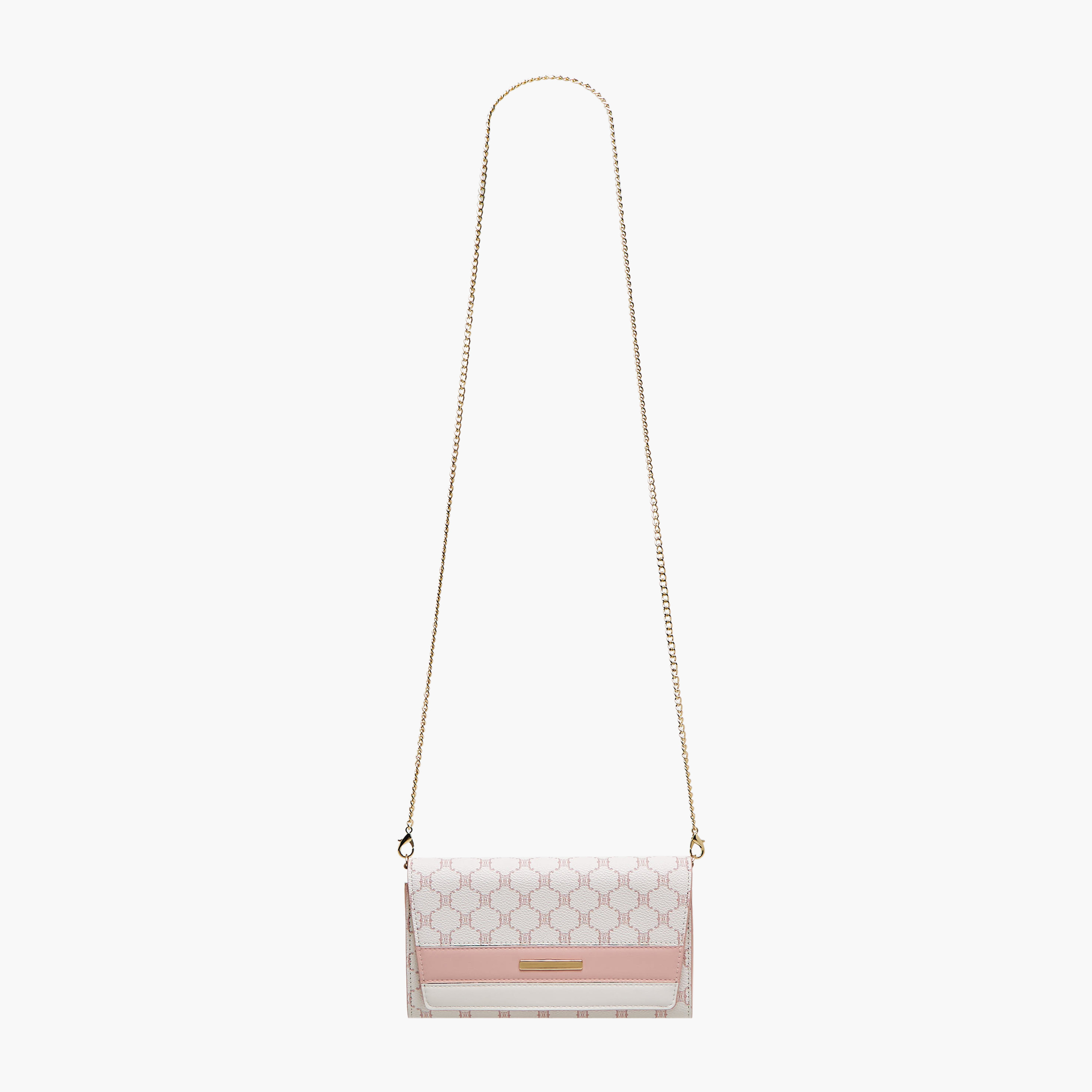 Sasha Kodes Monogram Print Crossbody Bag with Chain Strap-women-bagsandwallets-handbags-image-3