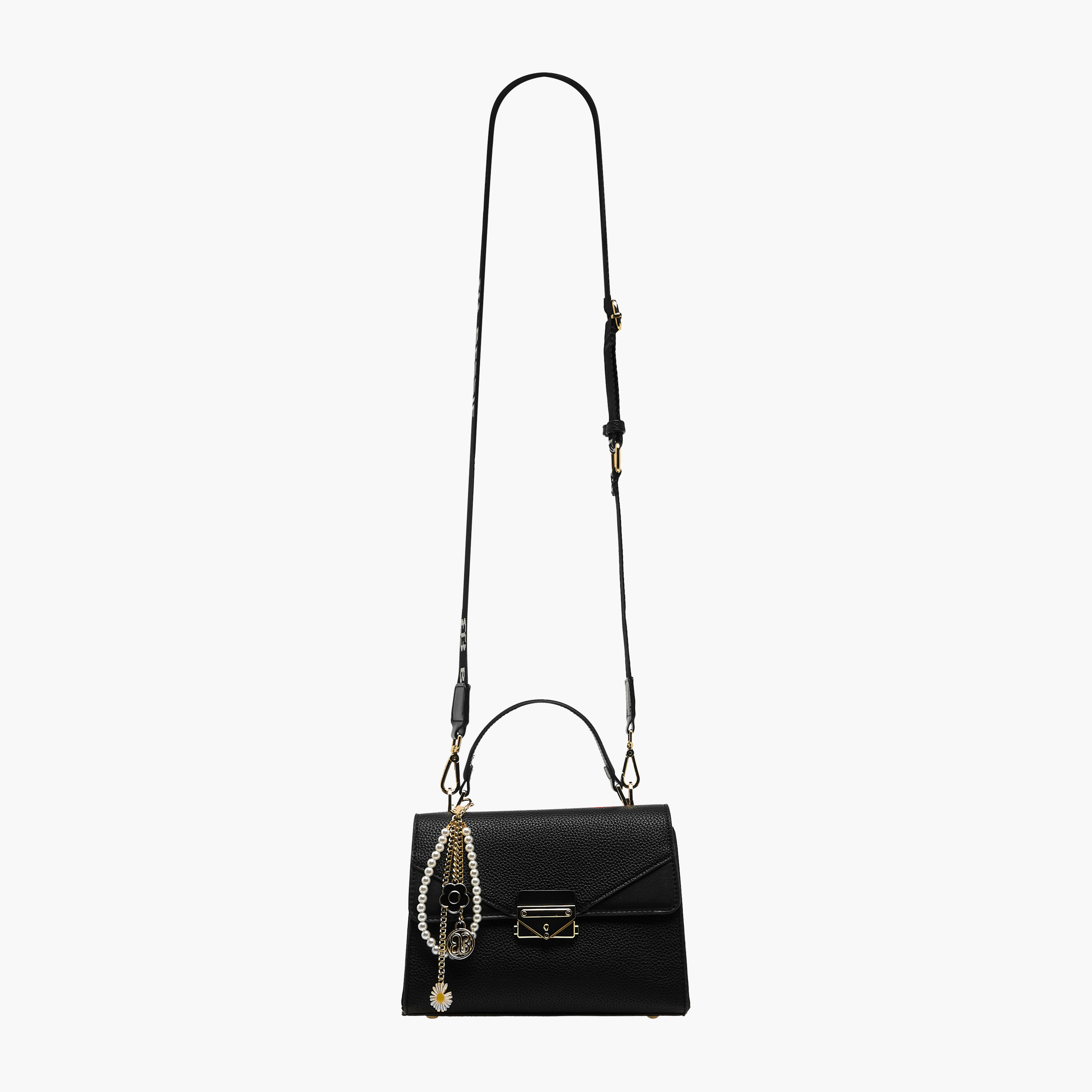 Bessie London Textured Crossbody Bag with Charm Detail-women-bagsandwallets-handbags-image-3