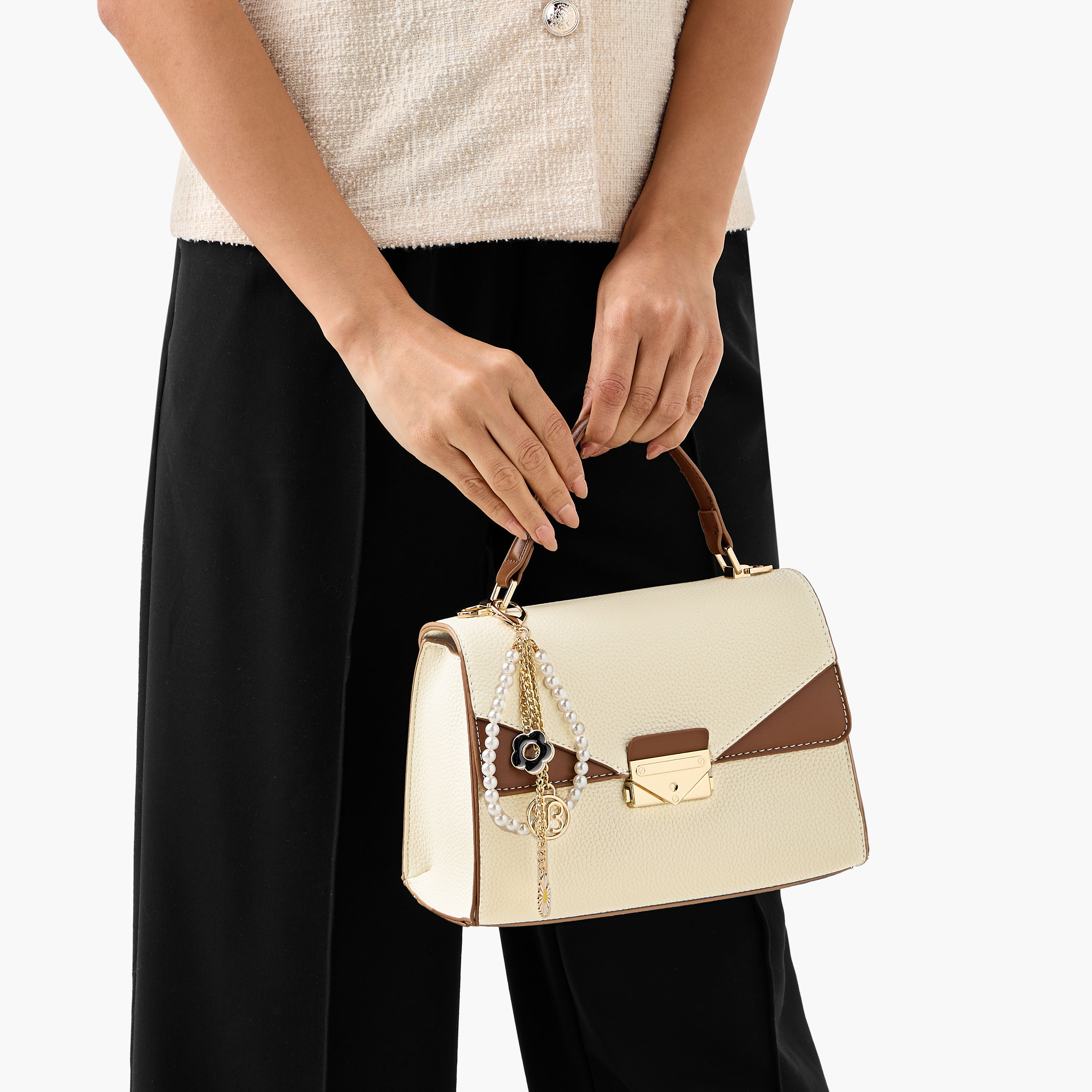 Bessie London Textured Crossbody Bag with Charm Detail-women-bagsandwallets-handbags-image-8