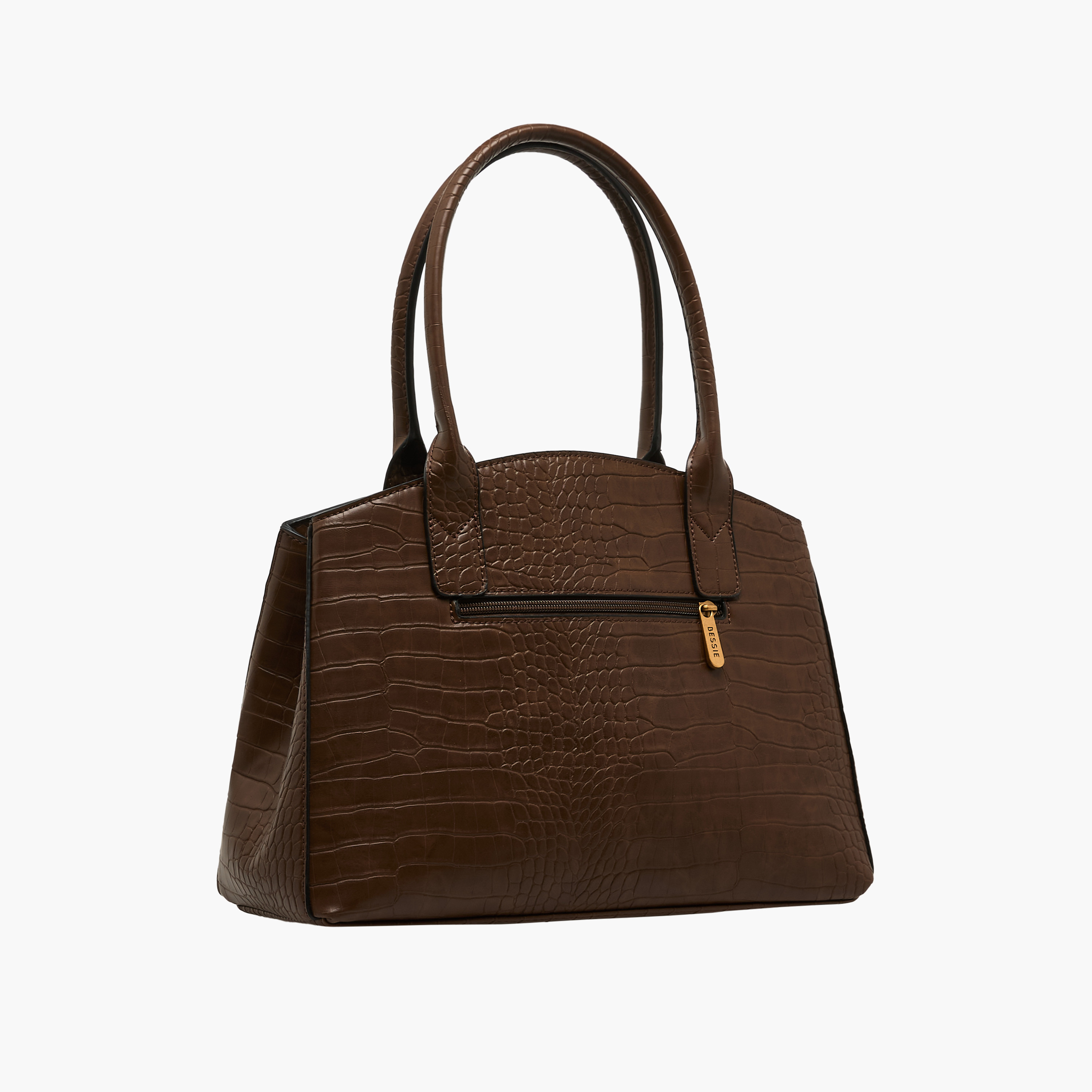 Bessie London Textured Tote Bag with Detachable Strap-women-bagsandwallets-handbags-image-4