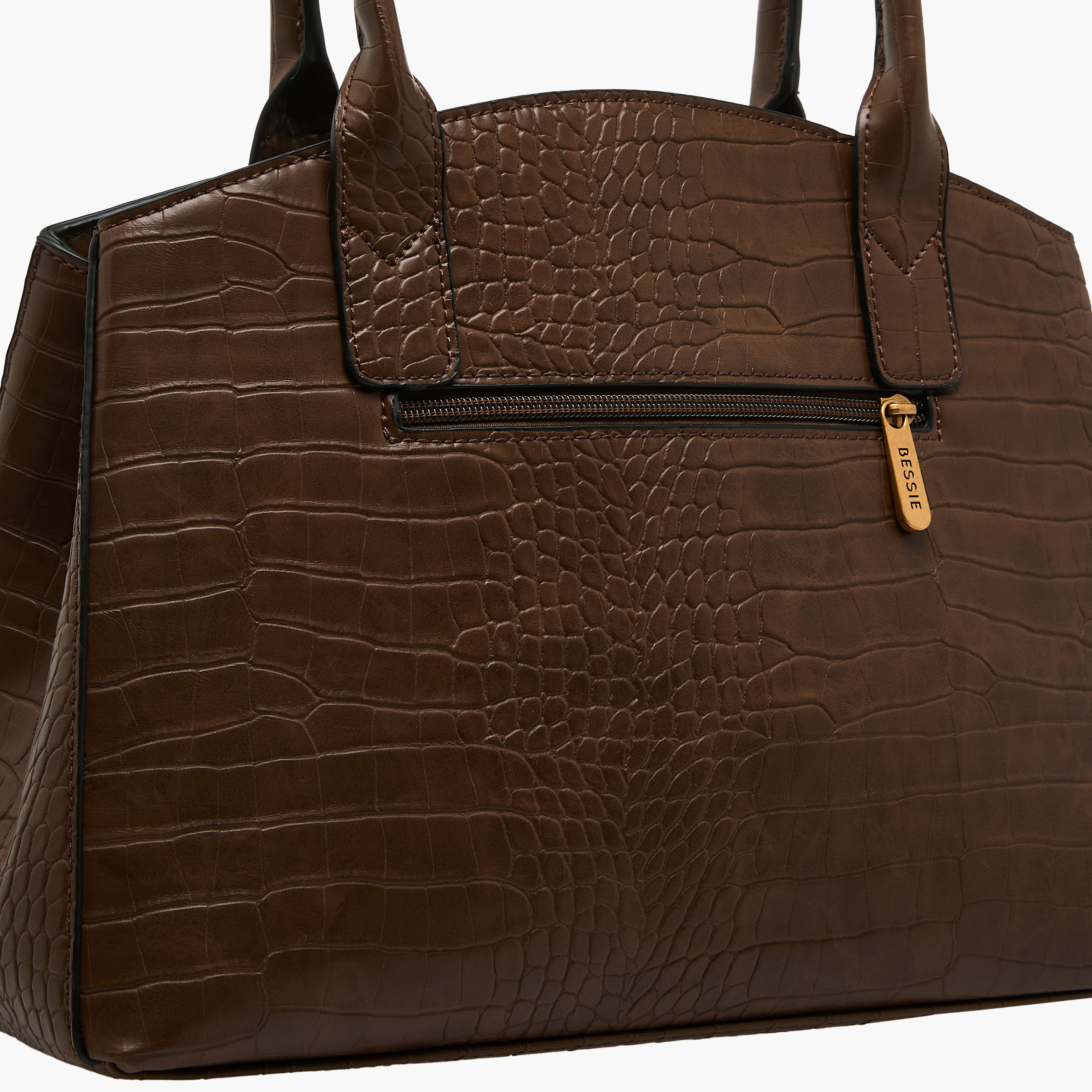 Bessie London Textured Tote Bag with Detachable Strap-women-bagsandwallets-handbags-image-6