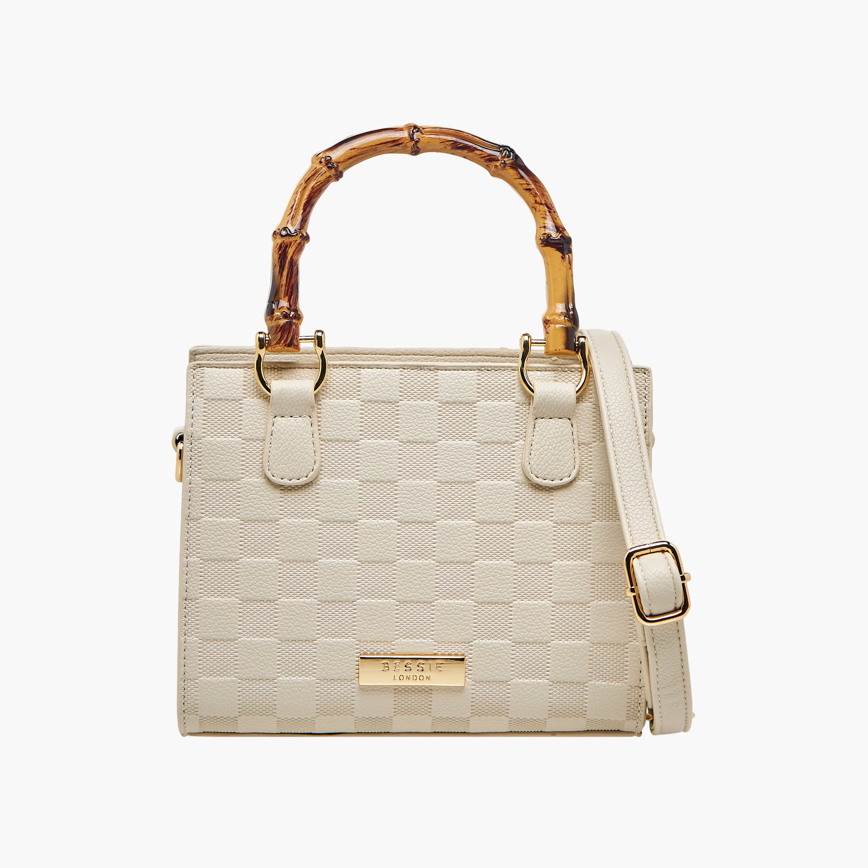 Bessie London Textured Tote Bag with Detachable Strap-women-bagsandwallets-handbags-image-1