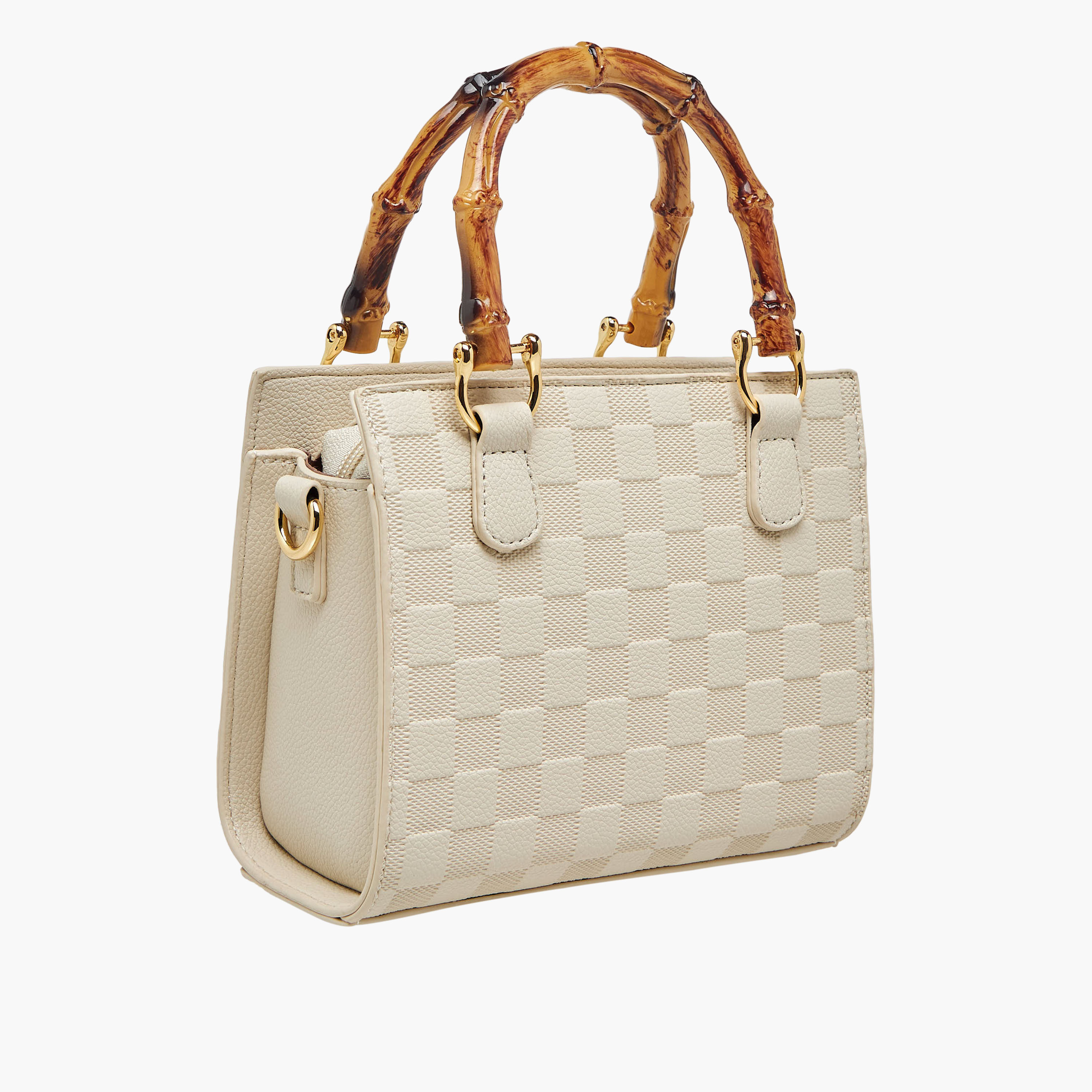 Bessie London Textured Tote Bag with Detachable Strap-women-bagsandwallets-handbags-image-4