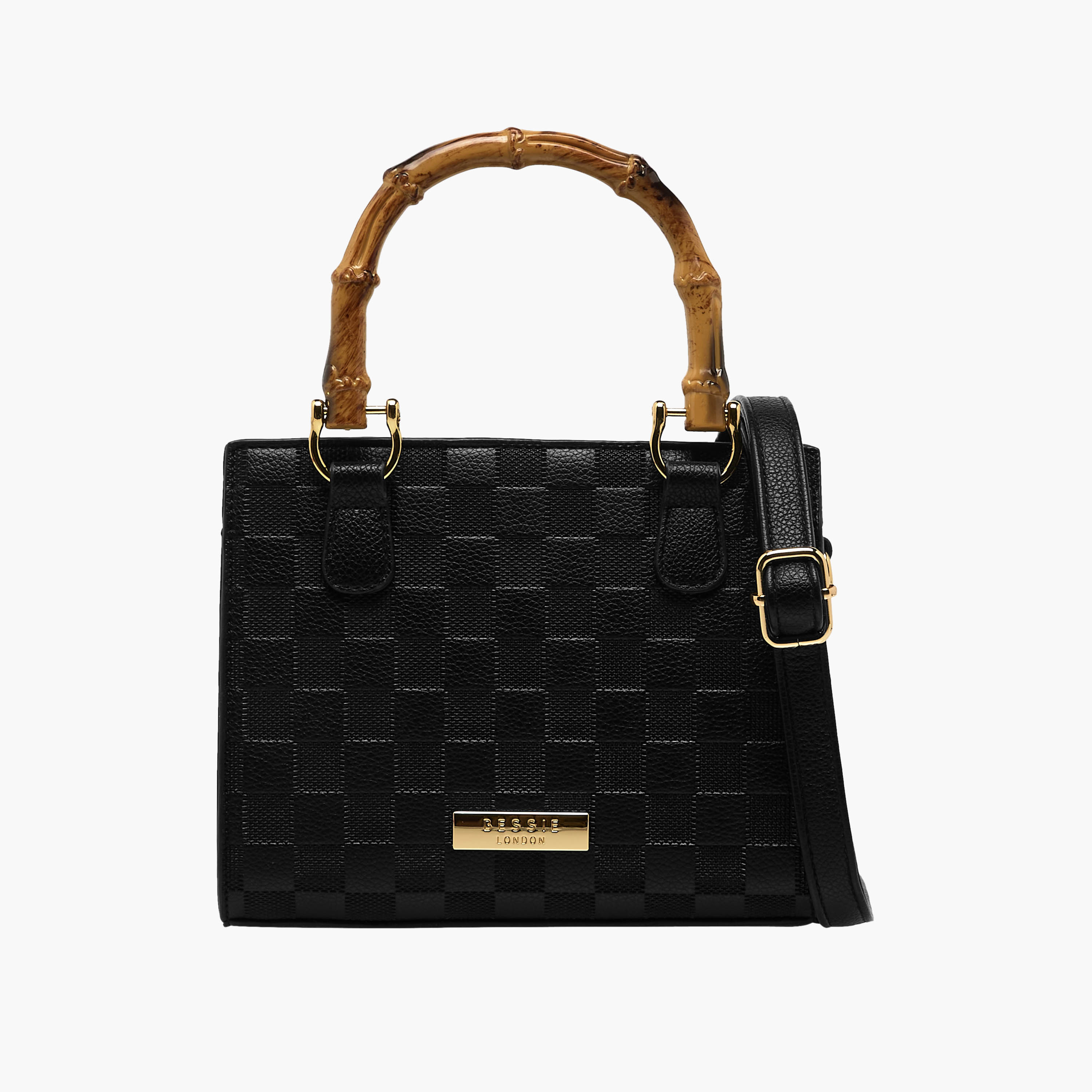 Bessie London Textured Tote Bag with Detachable Strap-women-bagsandwallets-handbags-image-1