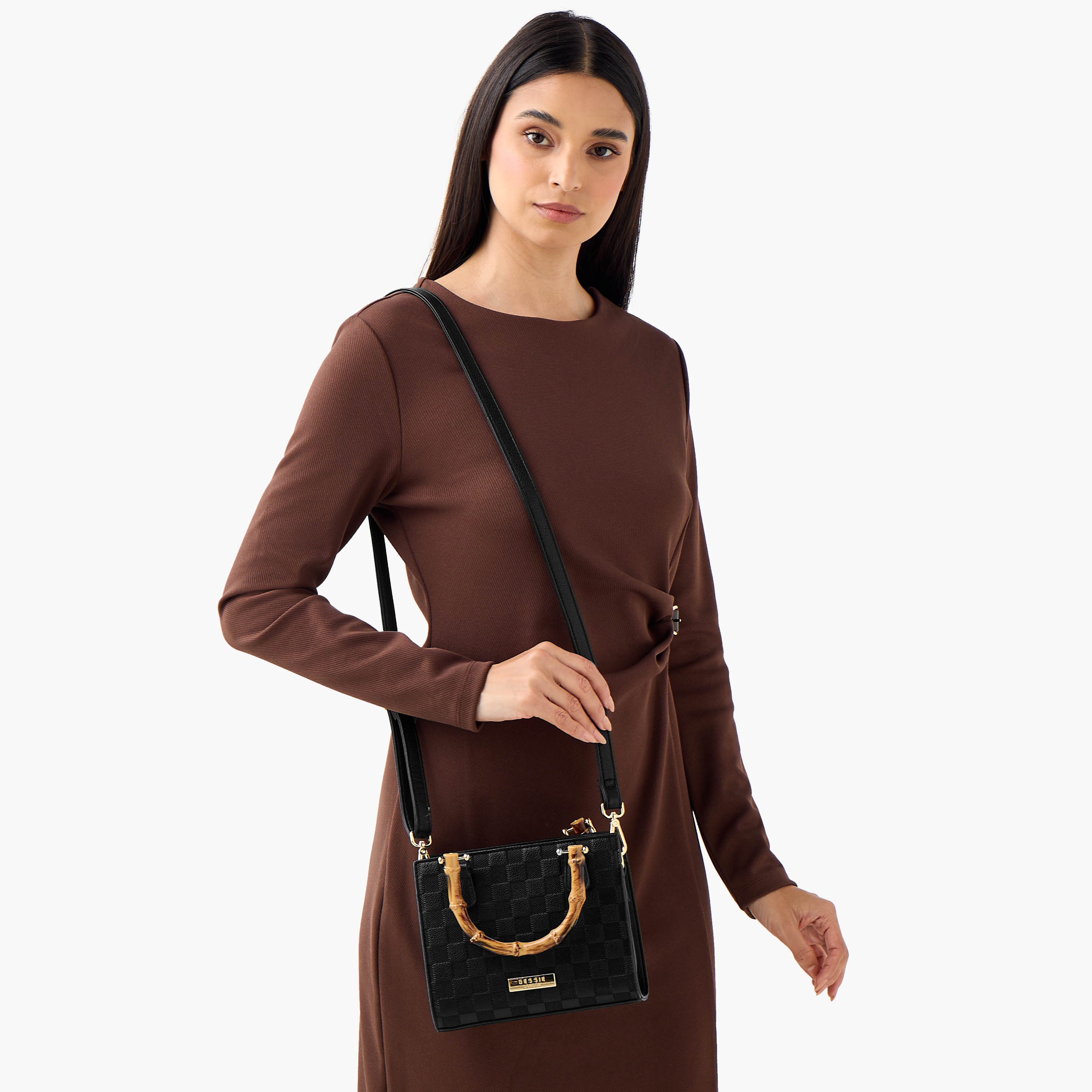 Bessie London Textured Tote Bag with Detachable Strap-women-bagsandwallets-handbags-image-2