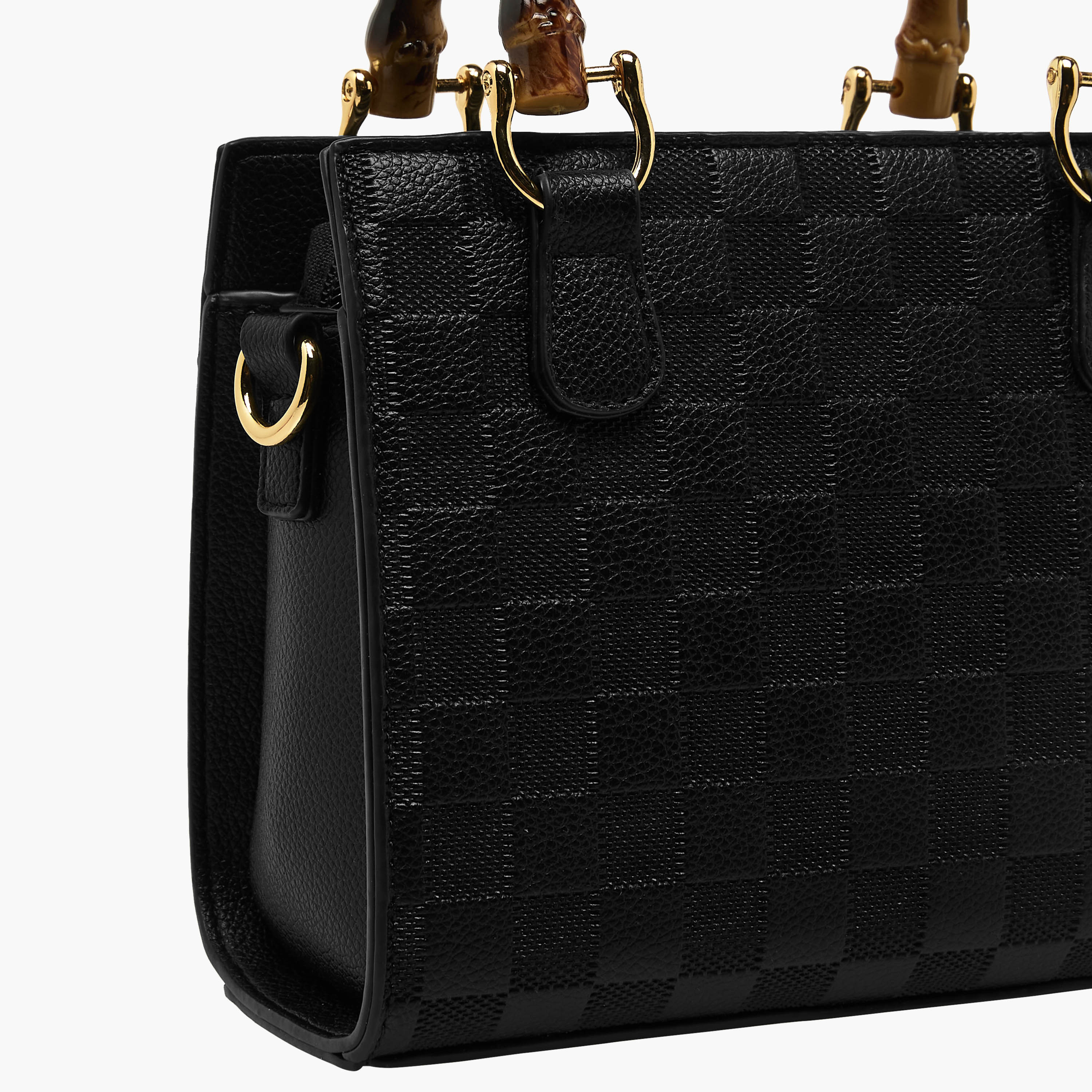 Bessie London Textured Tote Bag with Detachable Strap-women-bagsandwallets-handbags-image-6