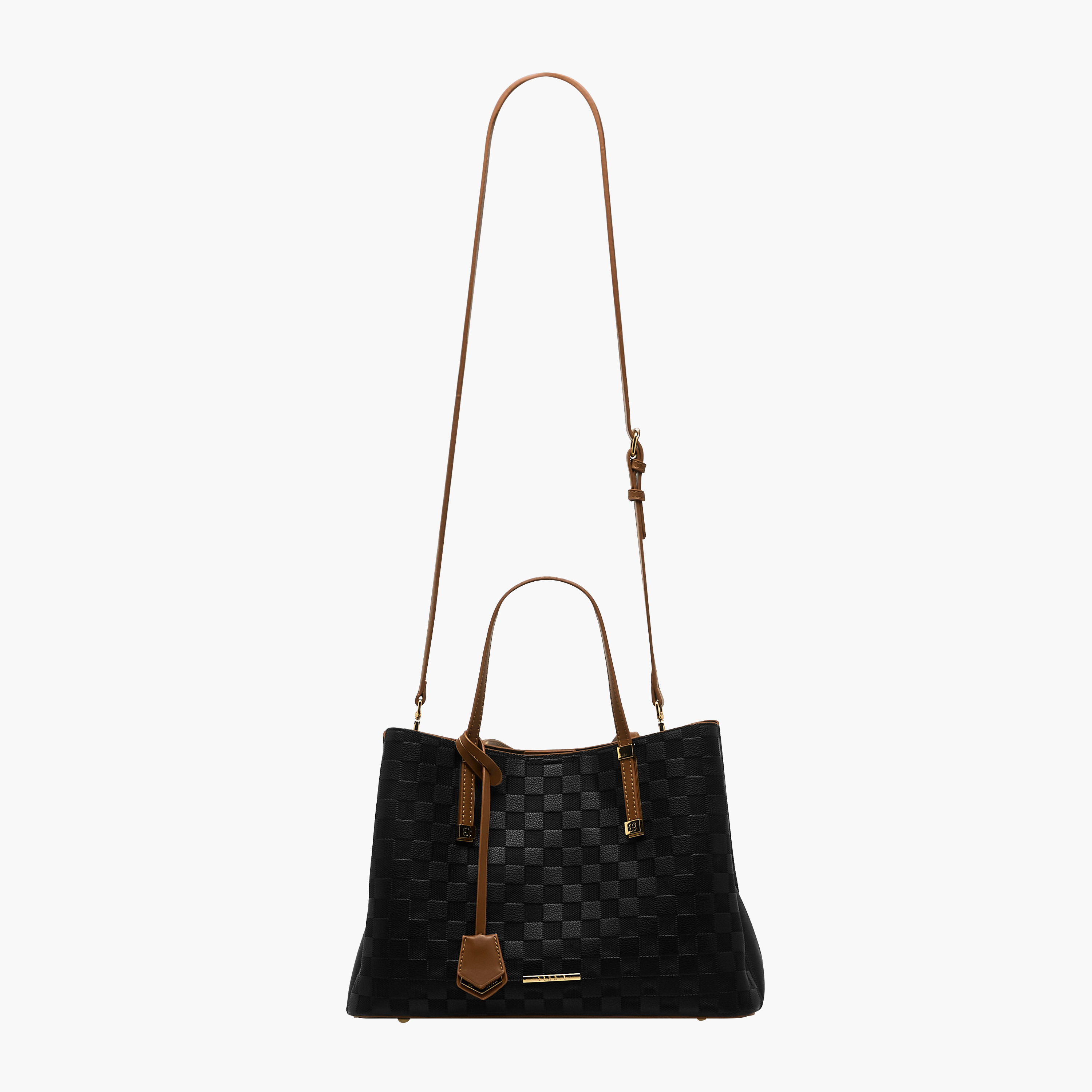 شنطة توتي بطبعات مربعات بحزام قابل للفصل من بيسي لندن-women-bagsandwallets-handbags-image-3