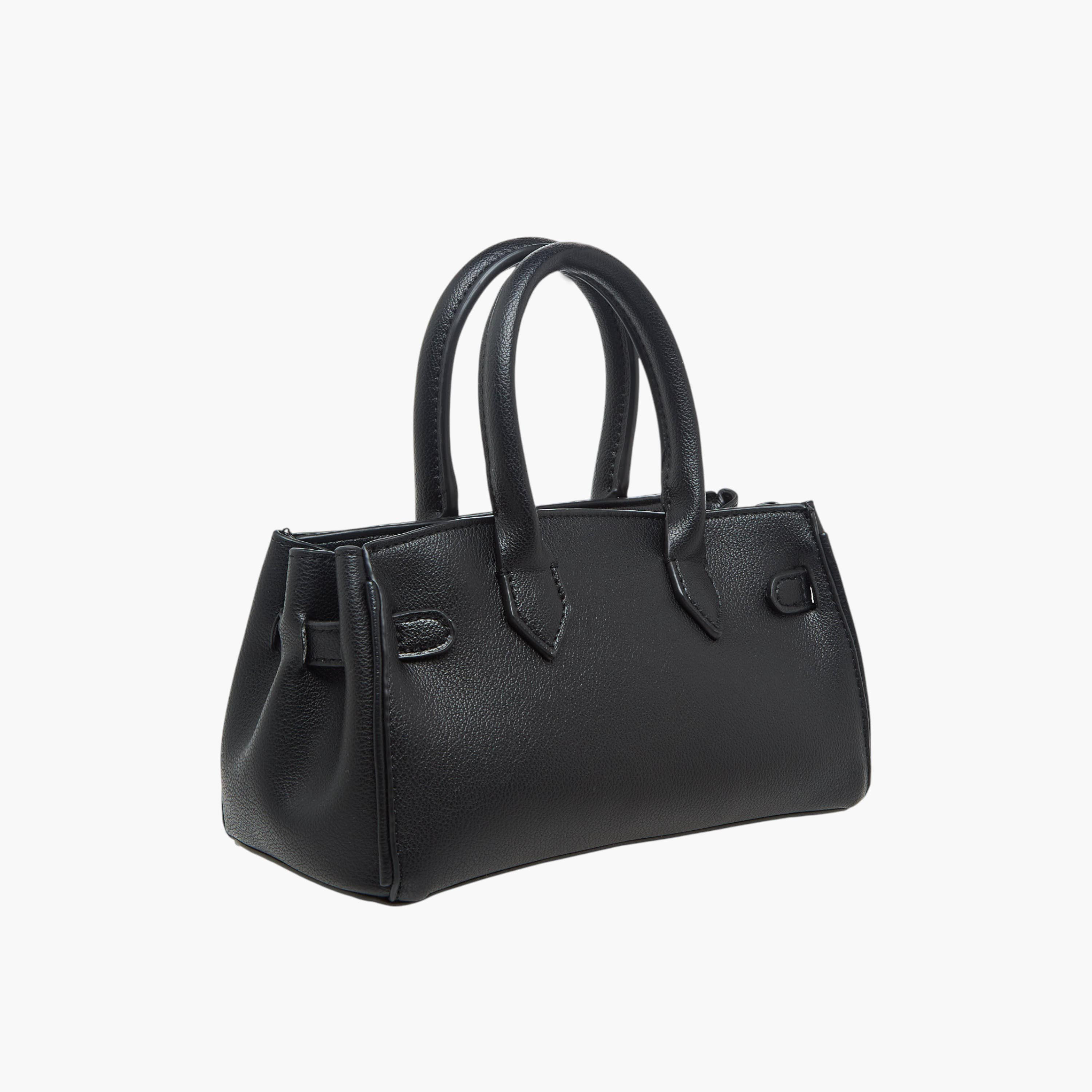 Bessie London Textured Tote Bag with Detachable Chain Strap-women-bagsandwallets-handbags-image-4
