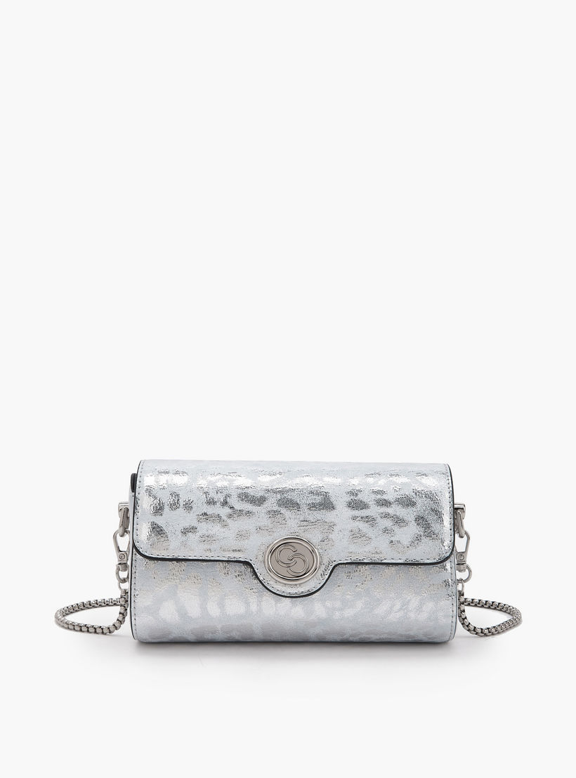 شنطة كروس بودي بطبعات ميتالك وحزام سلسلة من سيليست-women-bagsandwallets-handbags-image-1