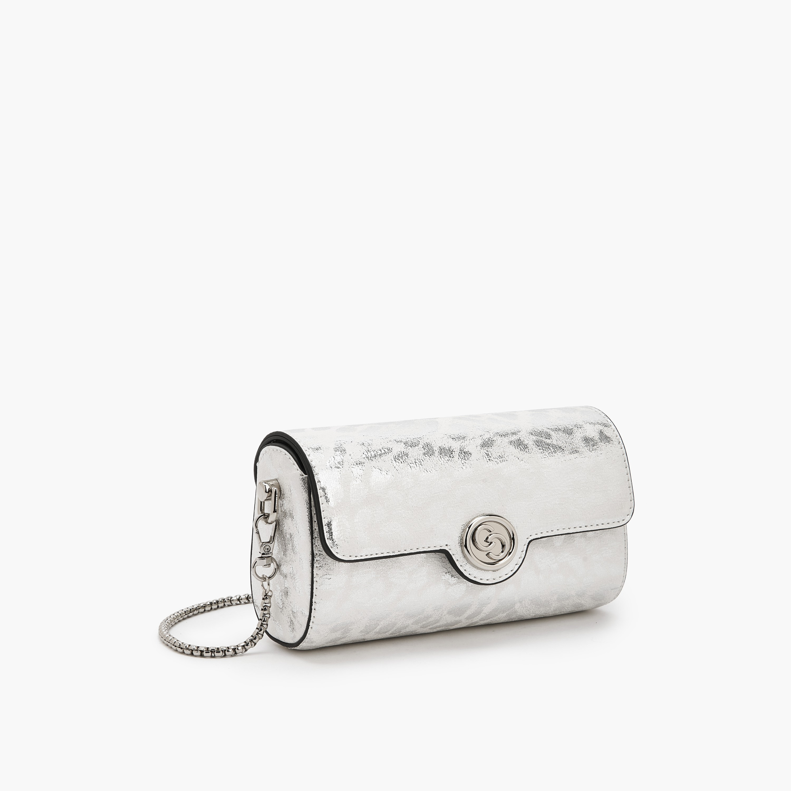 Celeste Metallic Print Crossbody Bag with Chain Strap-women-bagsandwallets-handbags-image-4