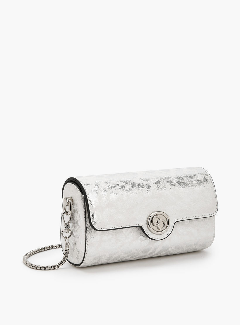 Celeste Metallic Print Crossbody Bag with Chain Strap-women-bagsandwallets-handbags-image-4