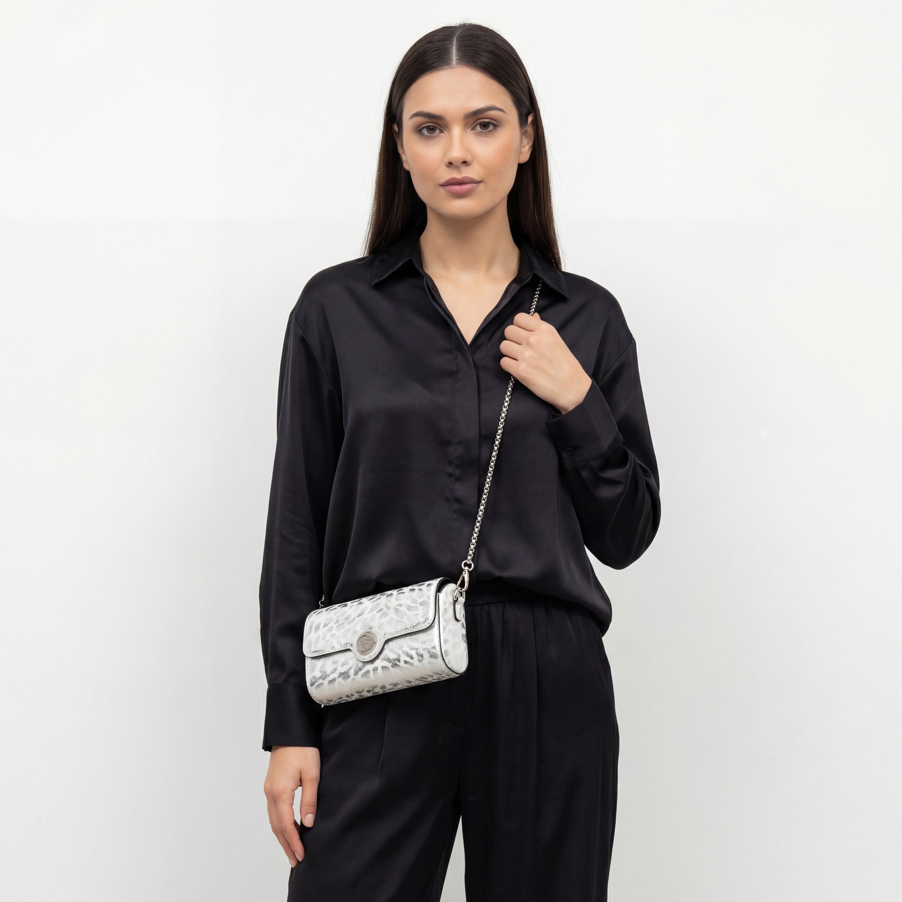 Celeste Metallic Print Crossbody Bag with Chain Strap-women-bagsandwallets-handbags-image-2