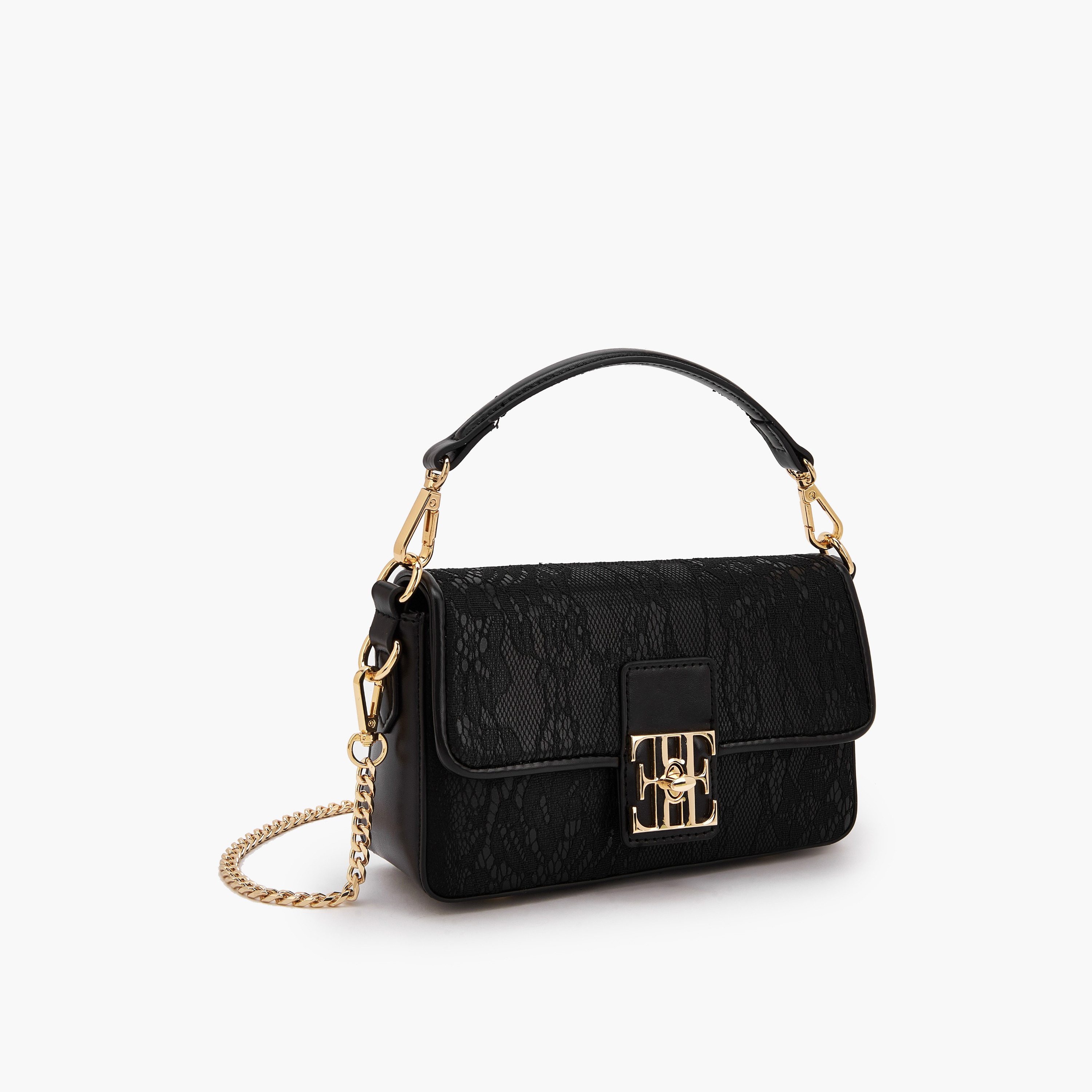 Elle Lace Textured Crossbody Bag with Detachable Strap-women-bagsandwallets-handbags-image-4