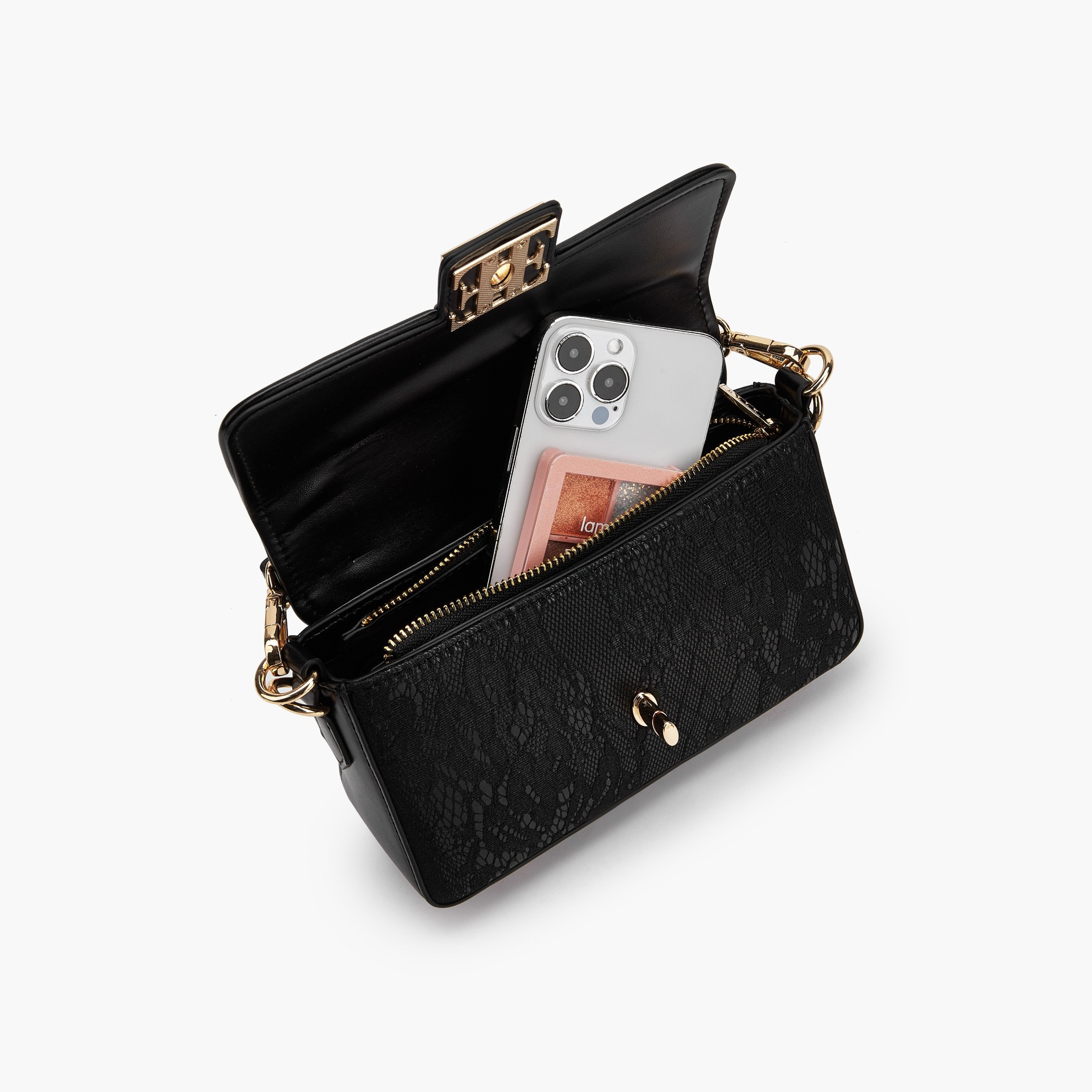 Elle Lace Textured Crossbody Bag with Detachable Strap-women-bagsandwallets-handbags-image-8