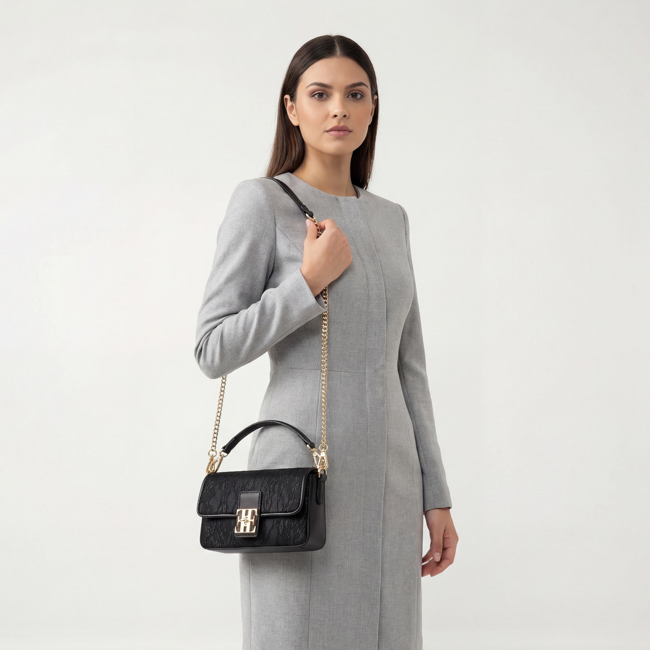 Elle Lace Textured Crossbody Bag with Detachable Strap-women-bagsandwallets-handbags-image-2