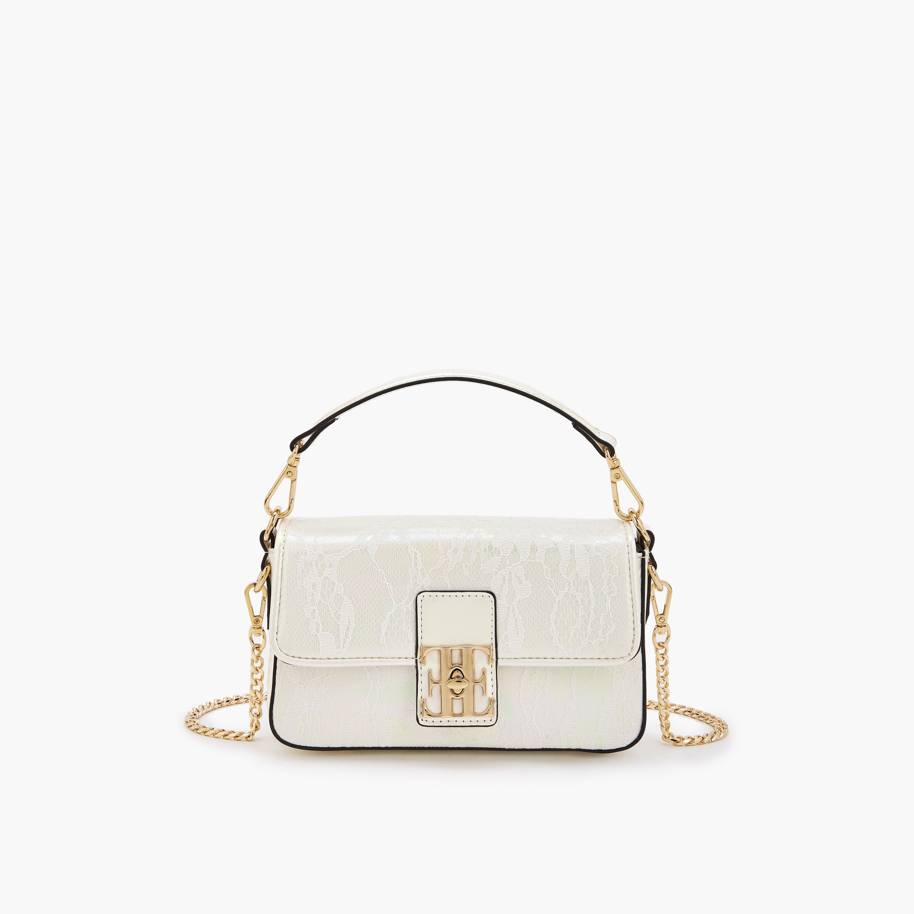 Elle Lace Textured Crossbody Bag with Detachable Strap-women-bagsandwallets-handbags-image-1