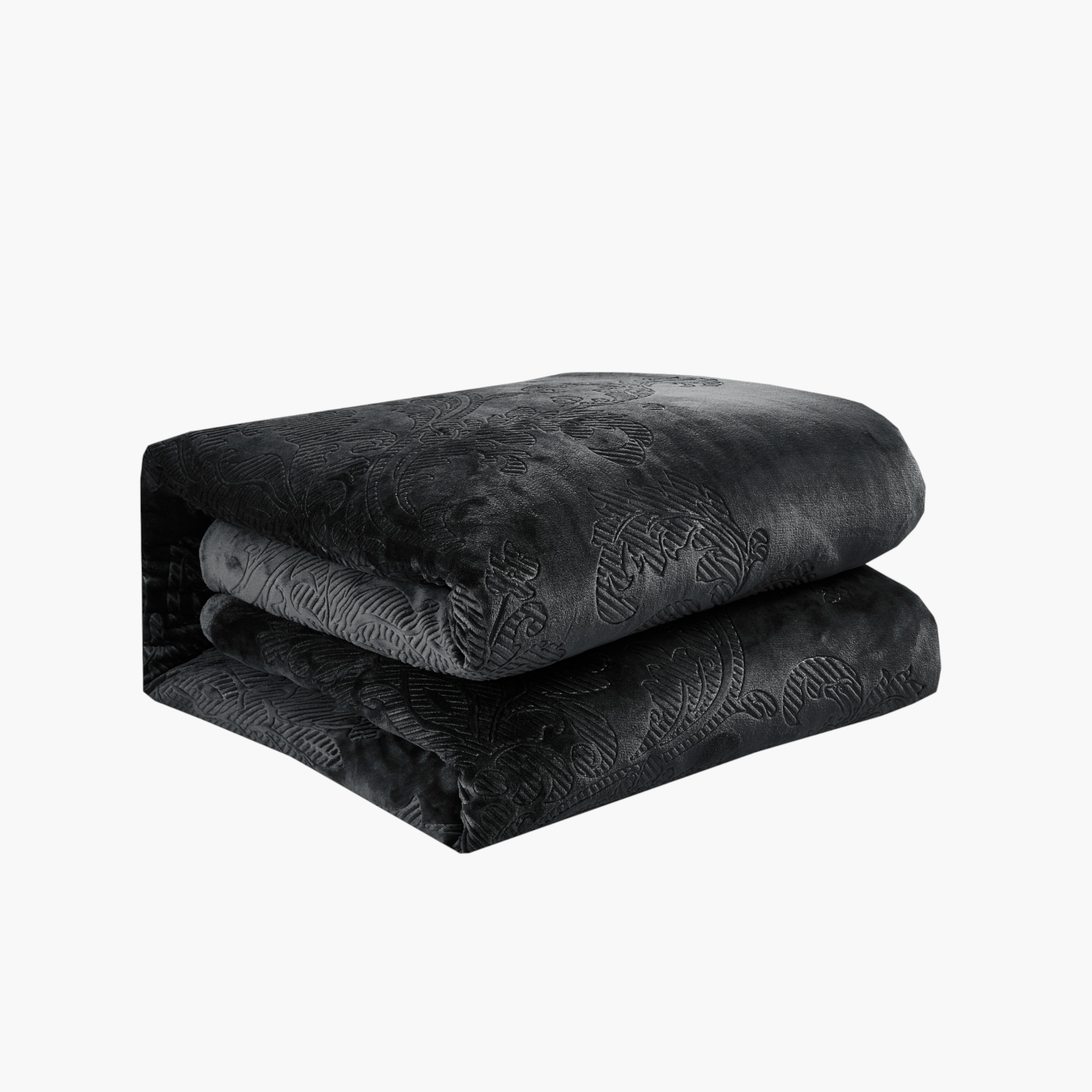 طقم لحاف مخملي منقوش مقاس كينج-household-bedding-comfortersandbedspreads-comforters-image-3