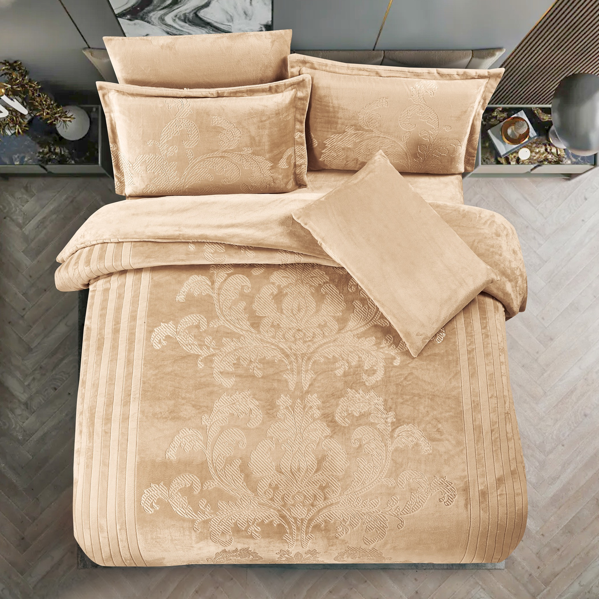 Embossed Velvet Comforter Set King-household-bedding-comfortersandbedspreads-comforters-image-1