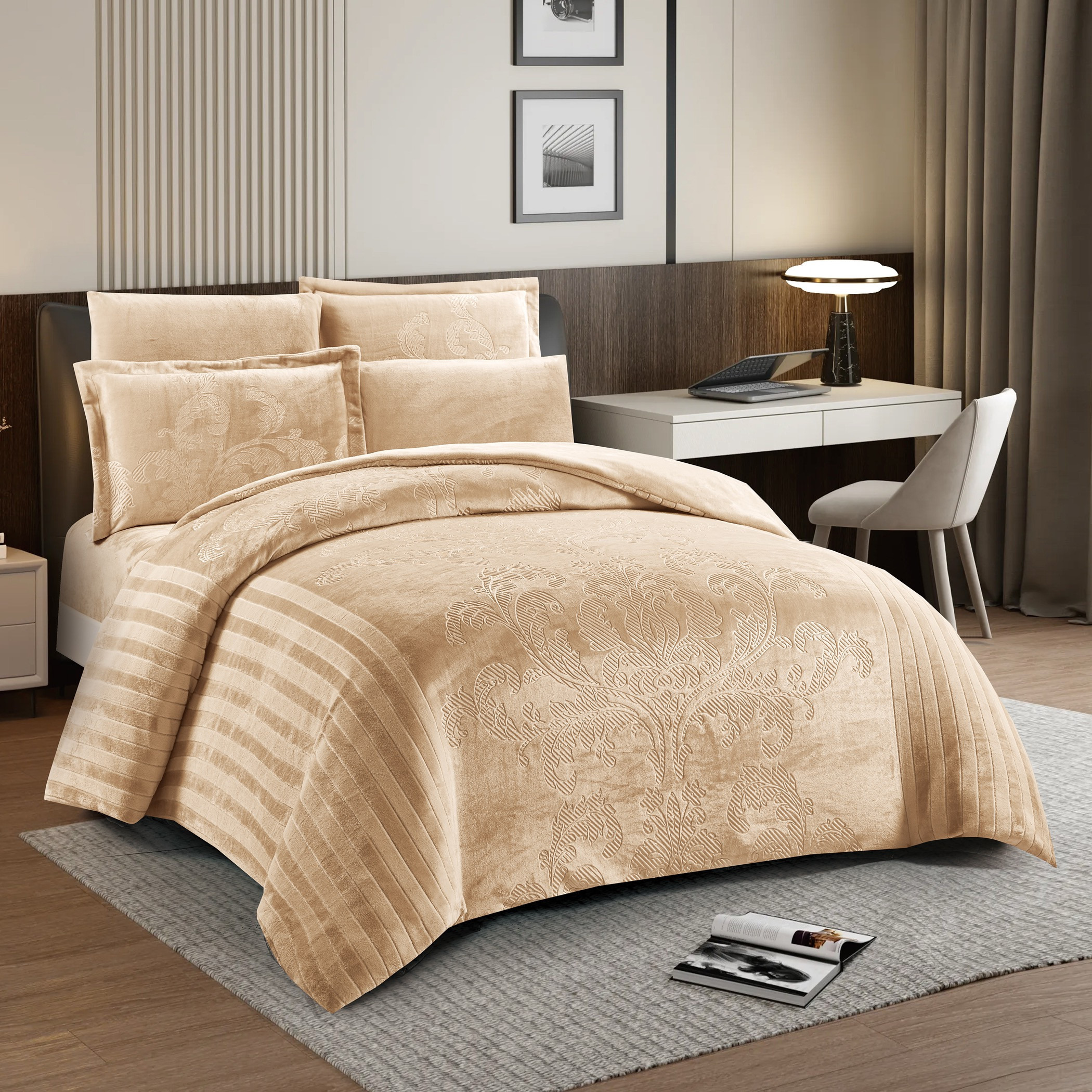Embossed Velvet Comforter Set King-household-bedding-comfortersandbedspreads-comforters-image-6
