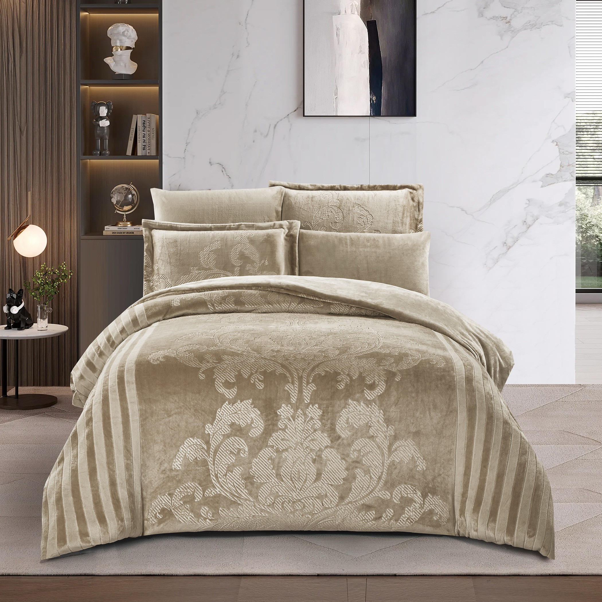 Embossed Velvet Comforter Set-household-bedding-comfortersandbedspreads-comforters-image-1