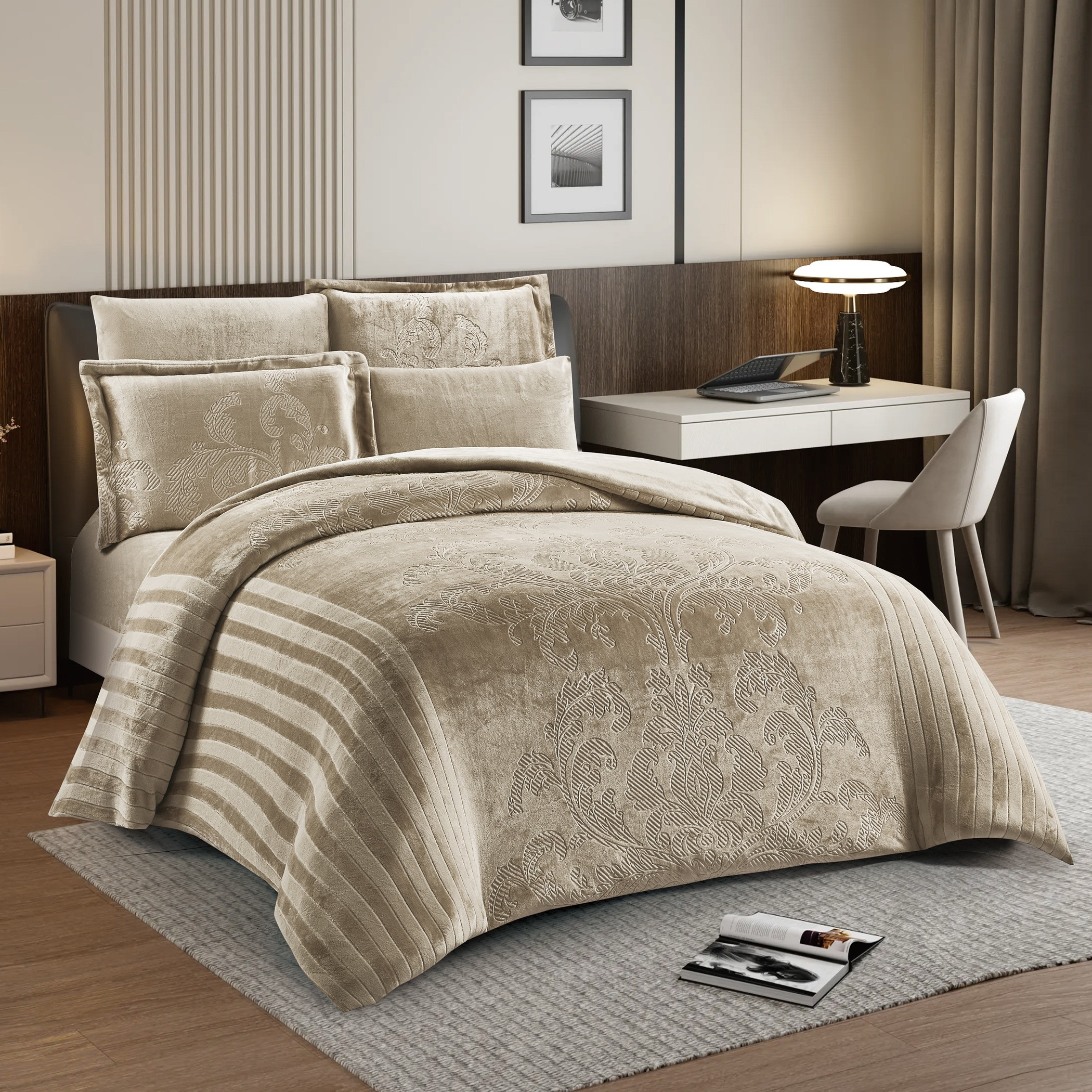 Embossed Velvet Comforter Set-household-bedding-comfortersandbedspreads-comforters-image-3