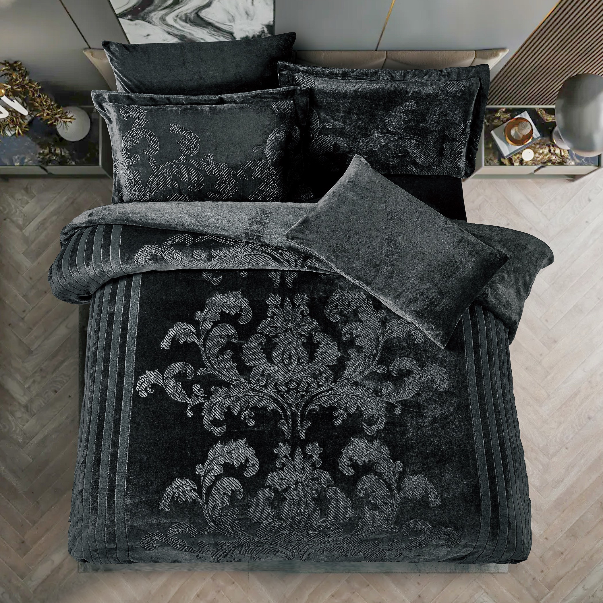 Embossed Velvet Comforter Set-household-bedding-comfortersandbedspreads-comforters-image-2