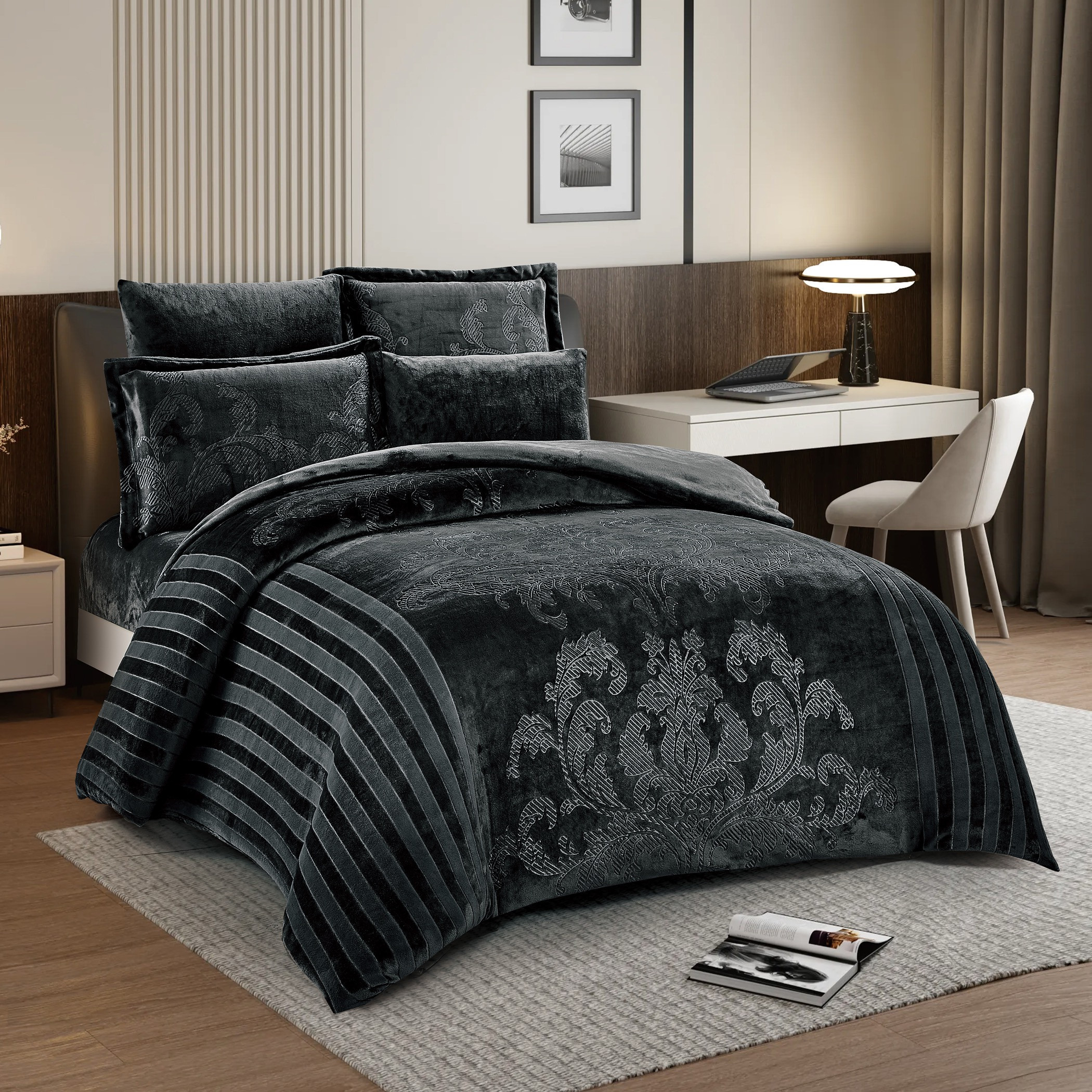 Embossed Velvet Comforter Set-household-bedding-comfortersandbedspreads-comforters-image-5