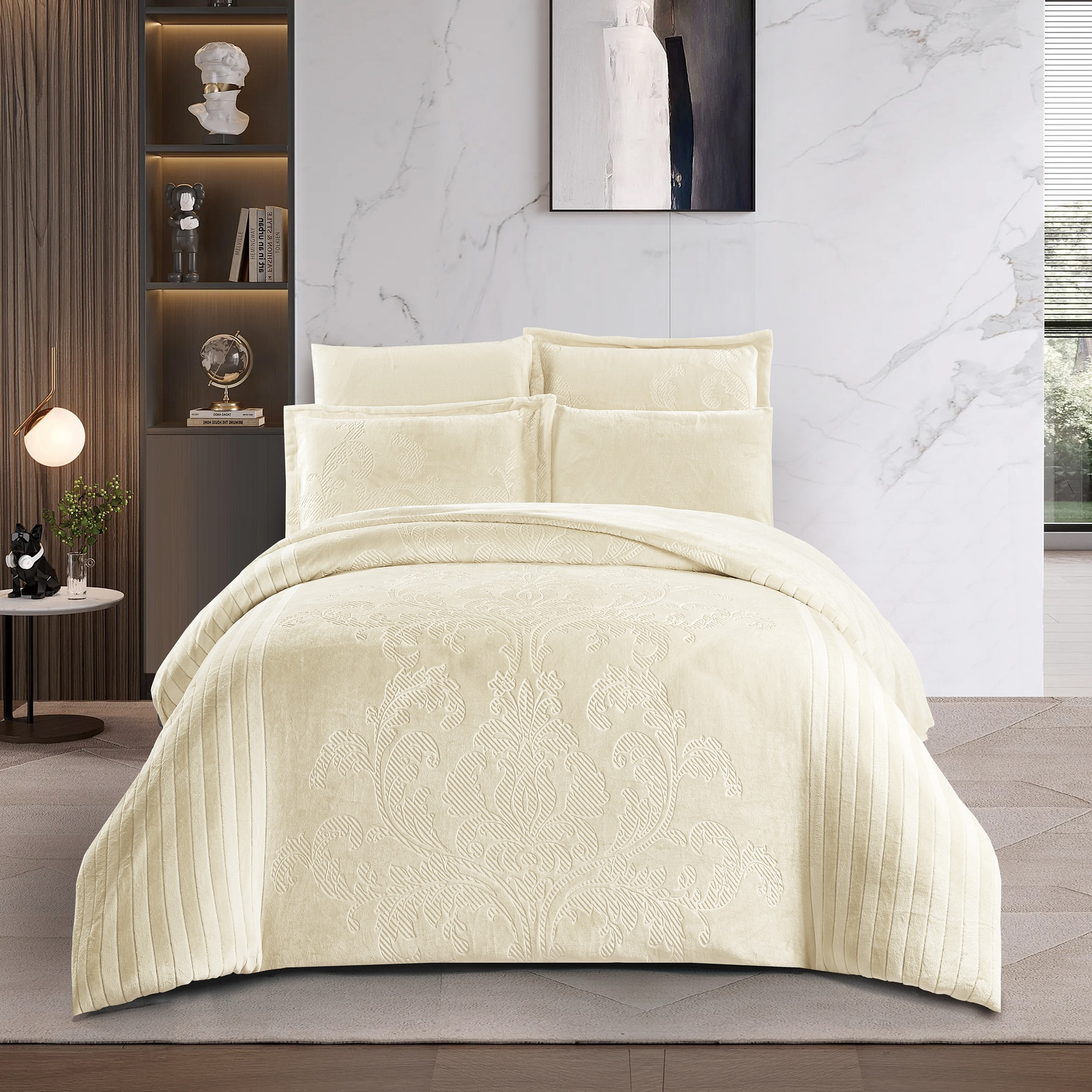 Embossed Velvet Comforter Set-household-bedding-comfortersandbedspreads-comforters-image-1