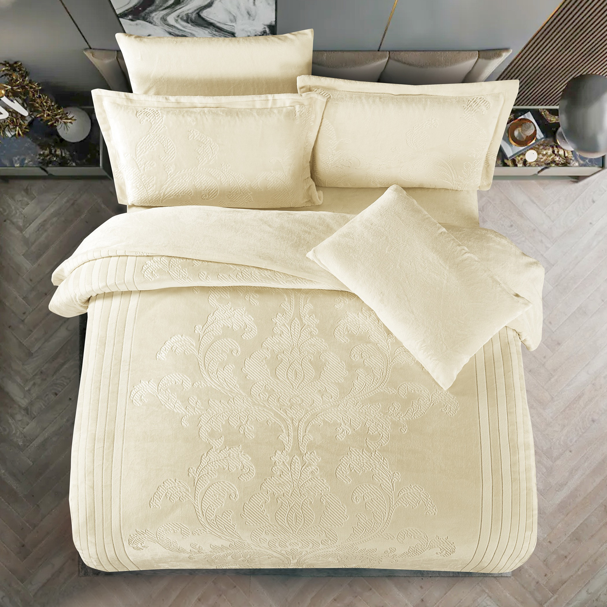 Embossed Velvet Comforter Set-household-bedding-comfortersandbedspreads-comforters-image-2