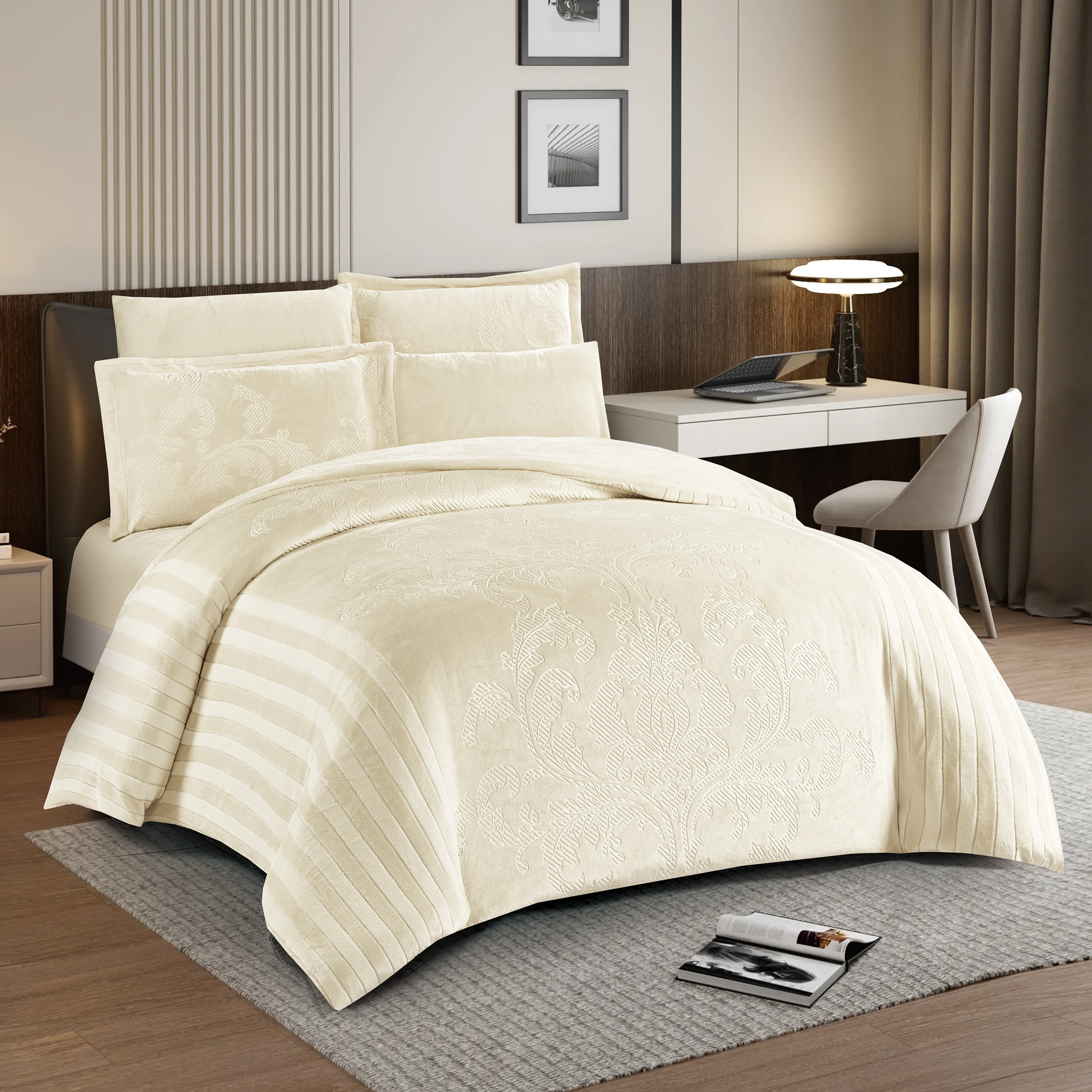 Embossed Velvet Comforter Set-household-bedding-comfortersandbedspreads-comforters-image-6