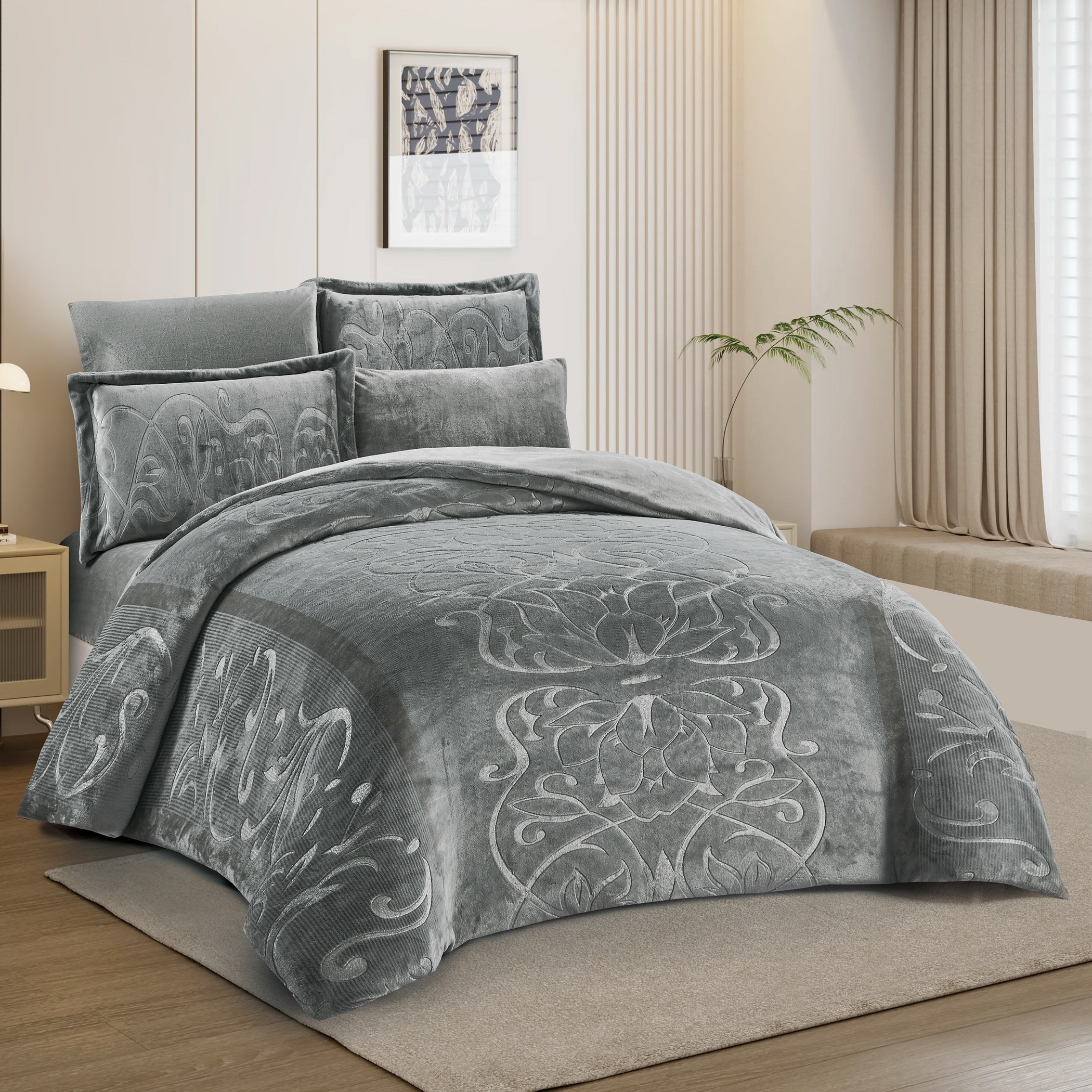 Embossed Velvet Comforter Set King-household-bedding-comfortersandbedspreads-comforters-image-6