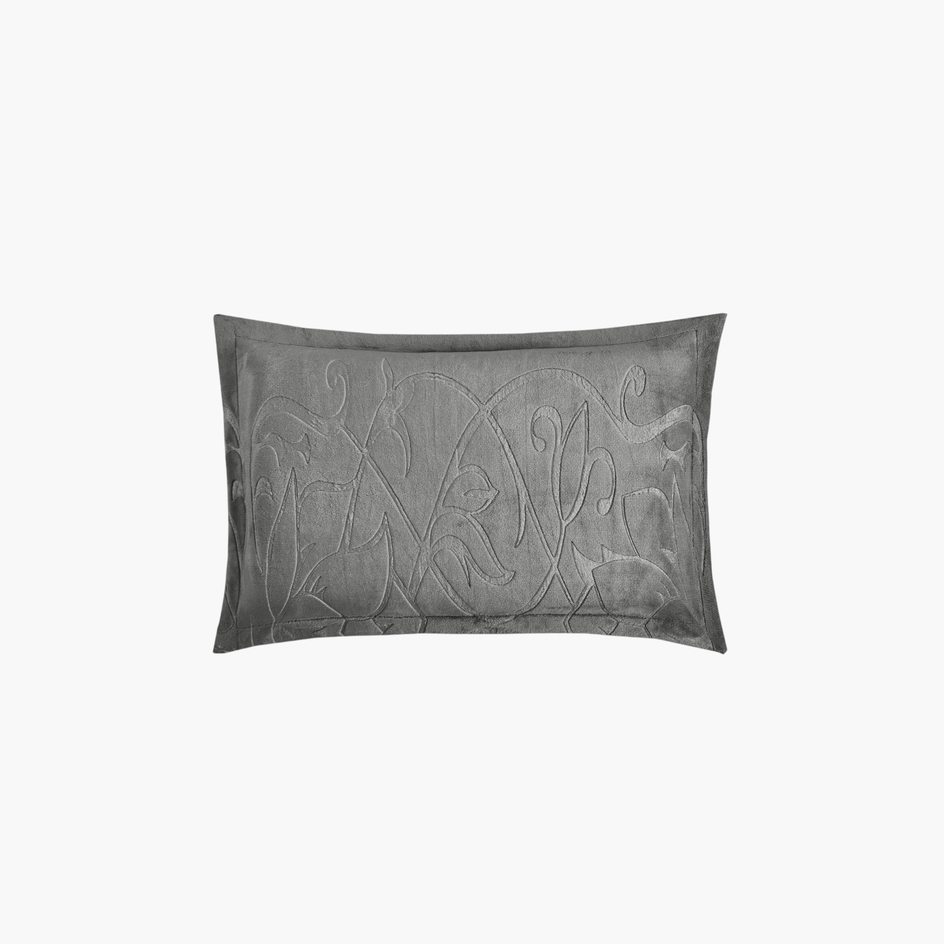 طقم لحاف مخملي منقوش رمادي-household-bedding-comfortersandbedspreads-comforters-image-4
